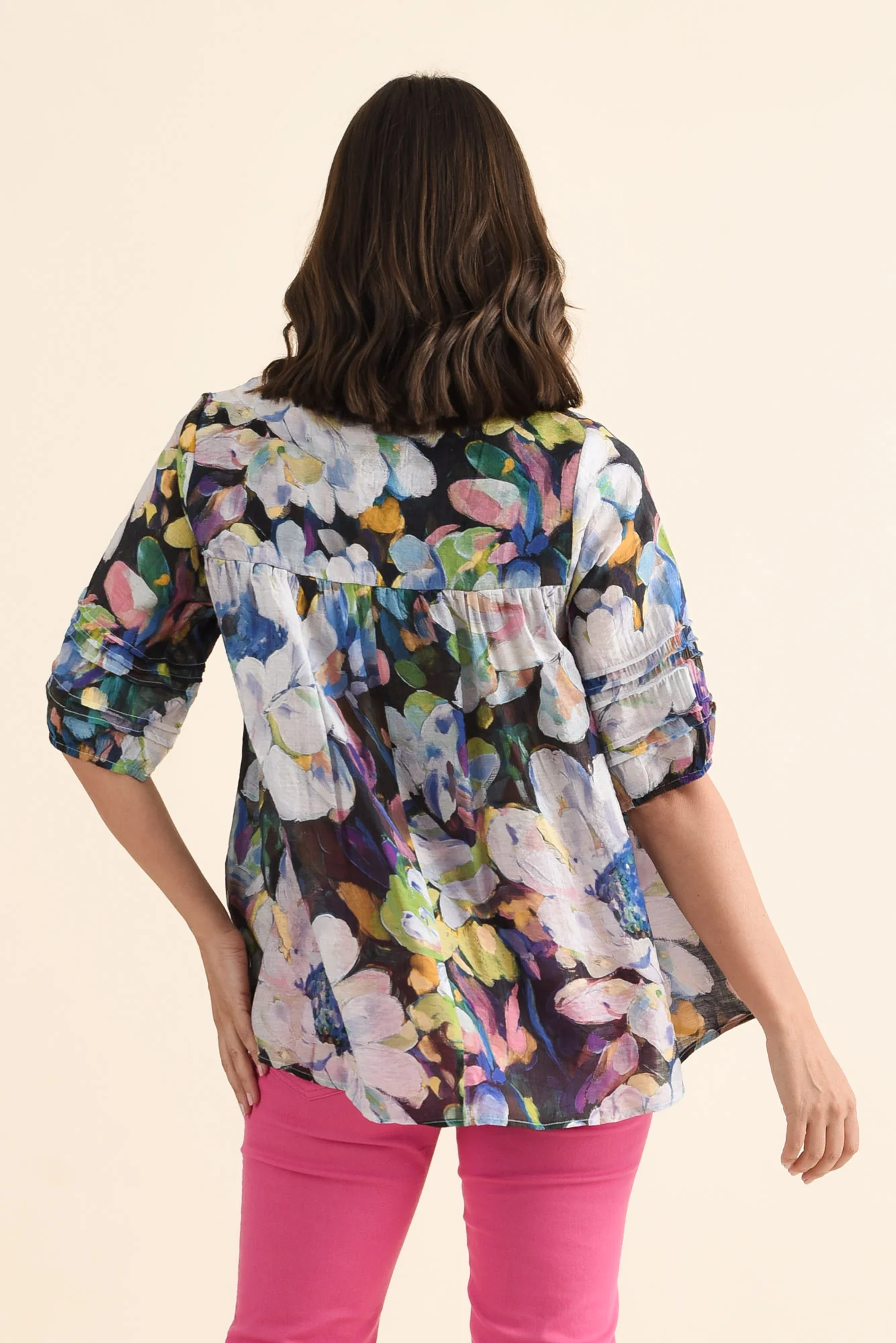Acacia Blue Floral Button Top - Image 4