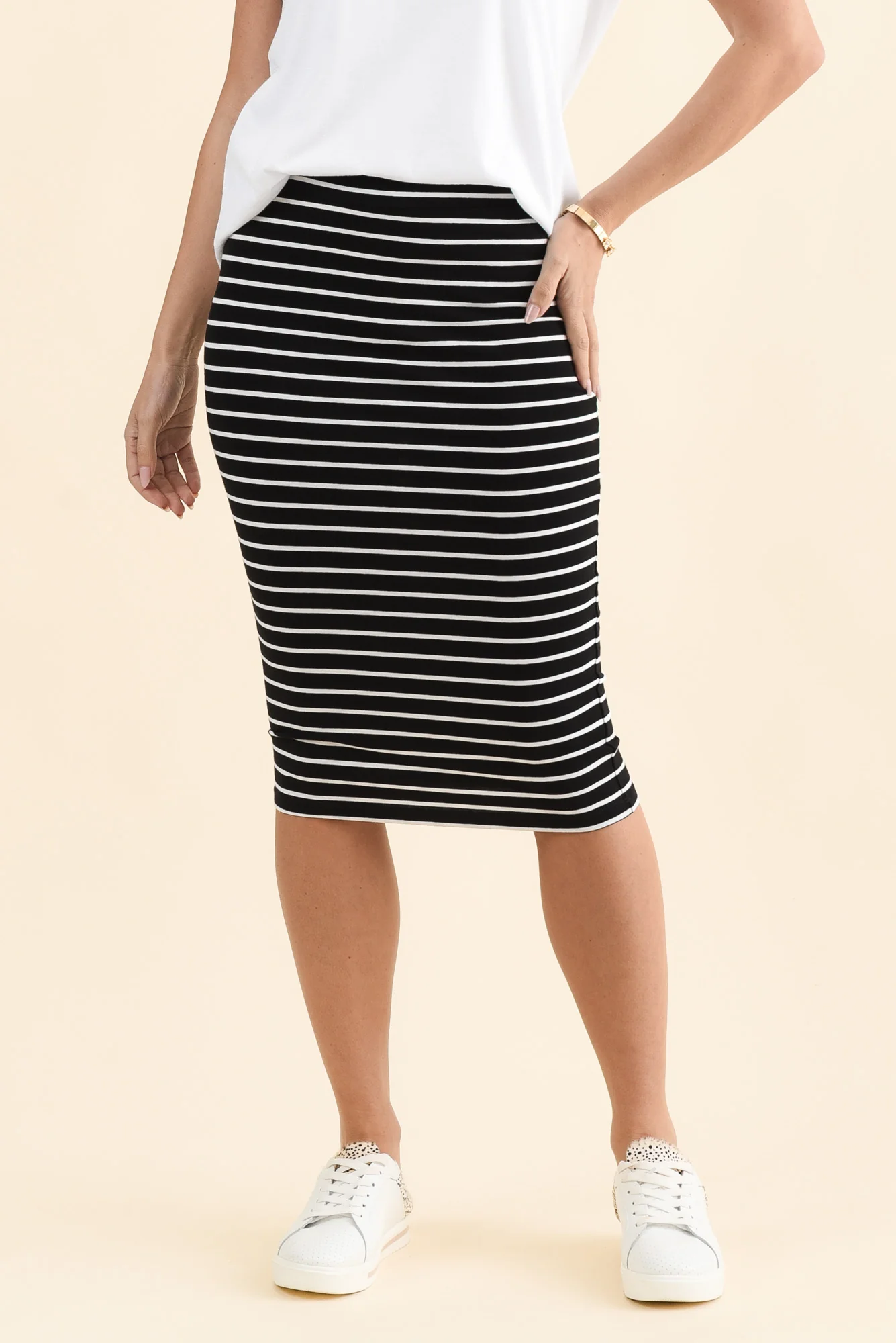 Alicia Stripe Tube Skirt - Image 2