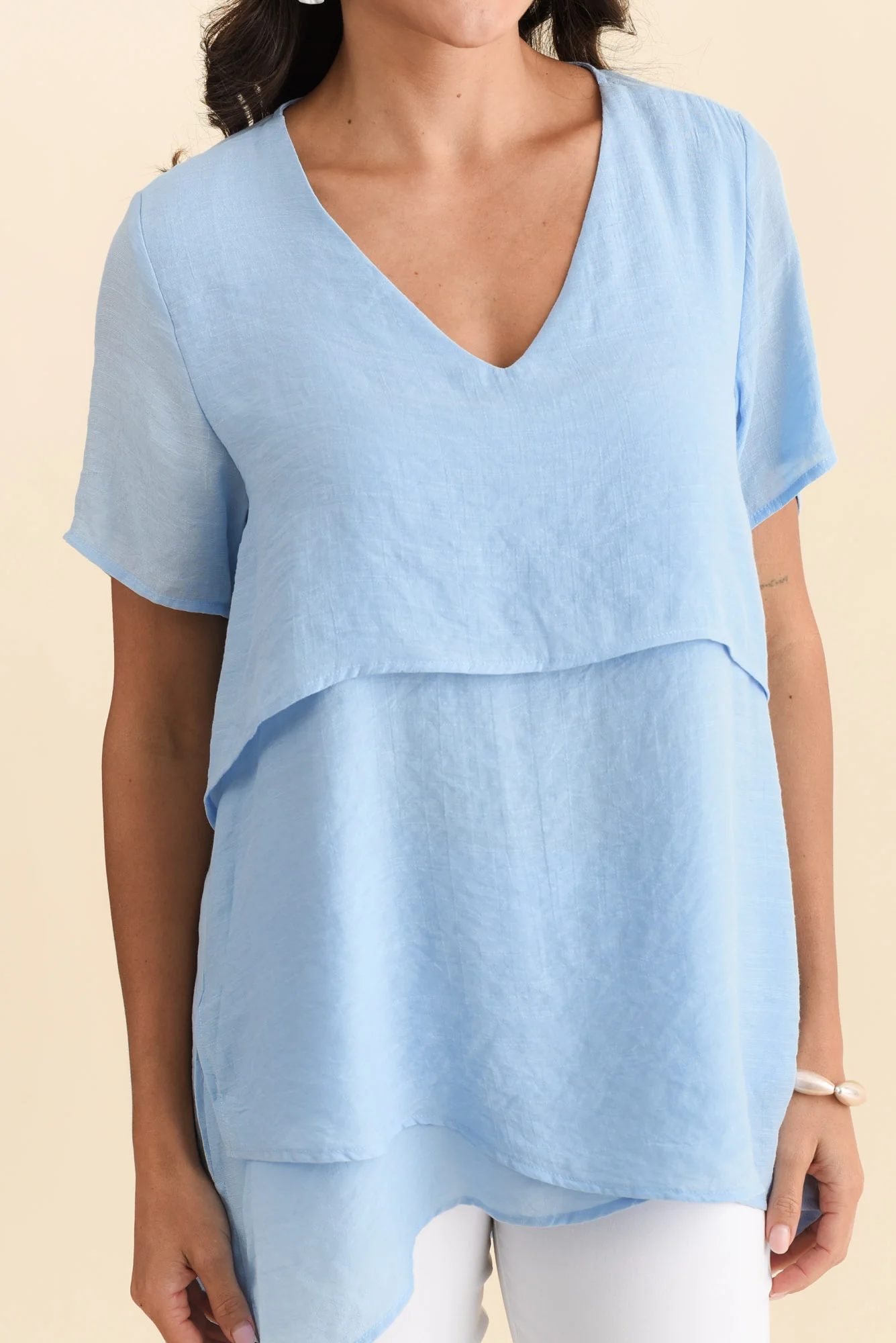 Alvina Sky Layered Tunic Top - Image 6