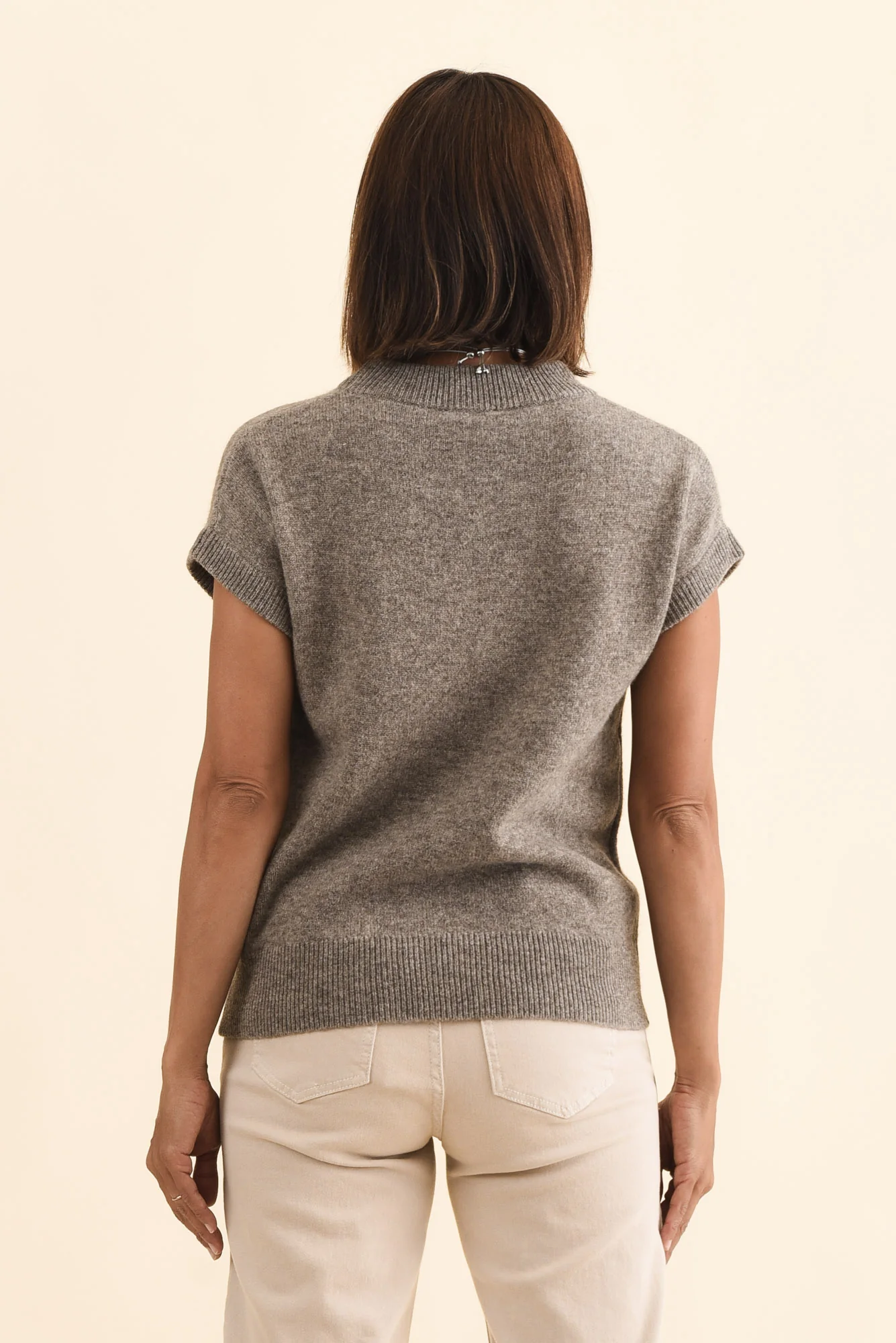 Astor Grey Yak Wool Knit Top - Image 5