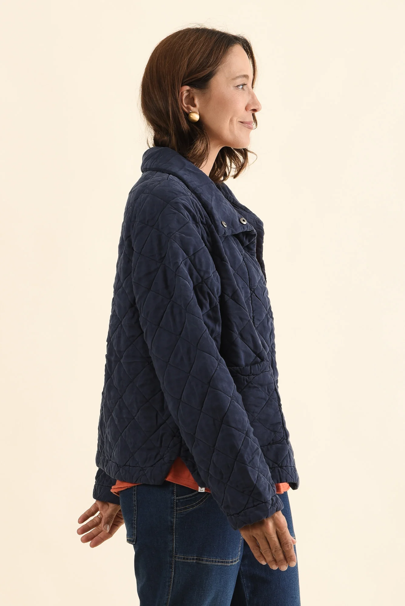 Aurora Navy Quilted Jacket - Image 3
