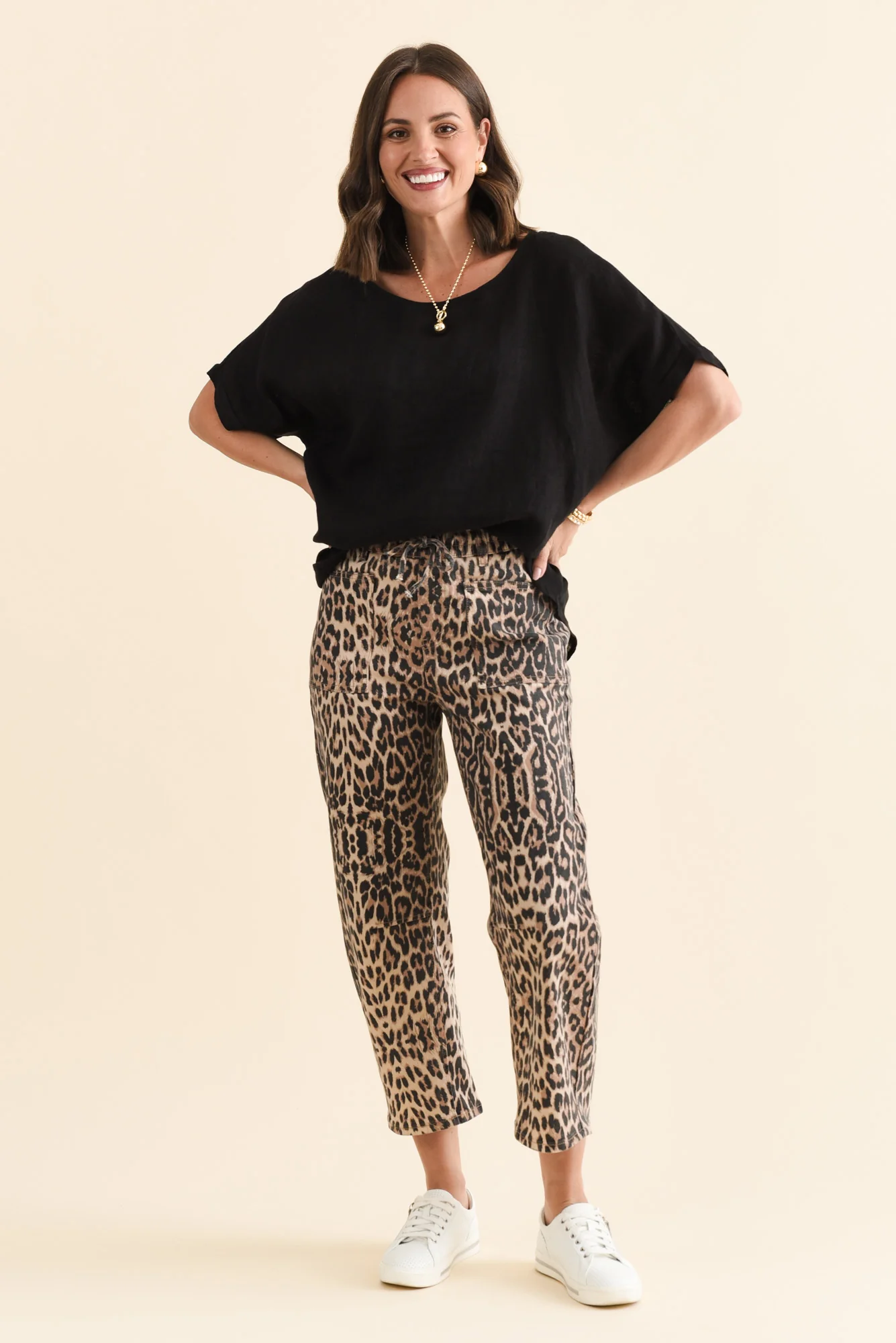 BB Barrel Brown Leopard Jeans - Image 7