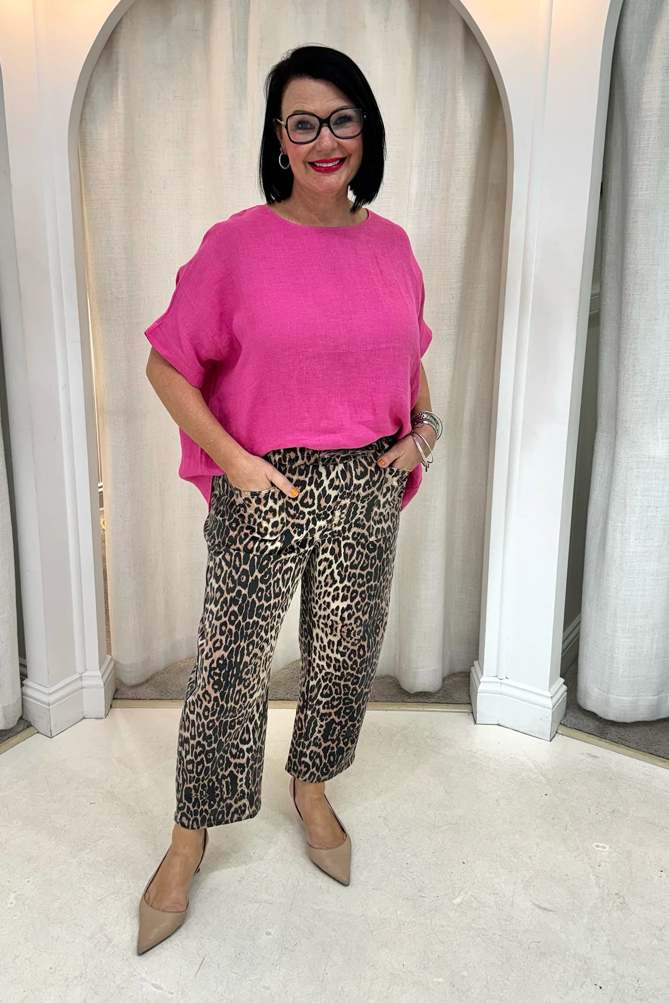 BB Barrel Brown Leopard Jeans - Image 8