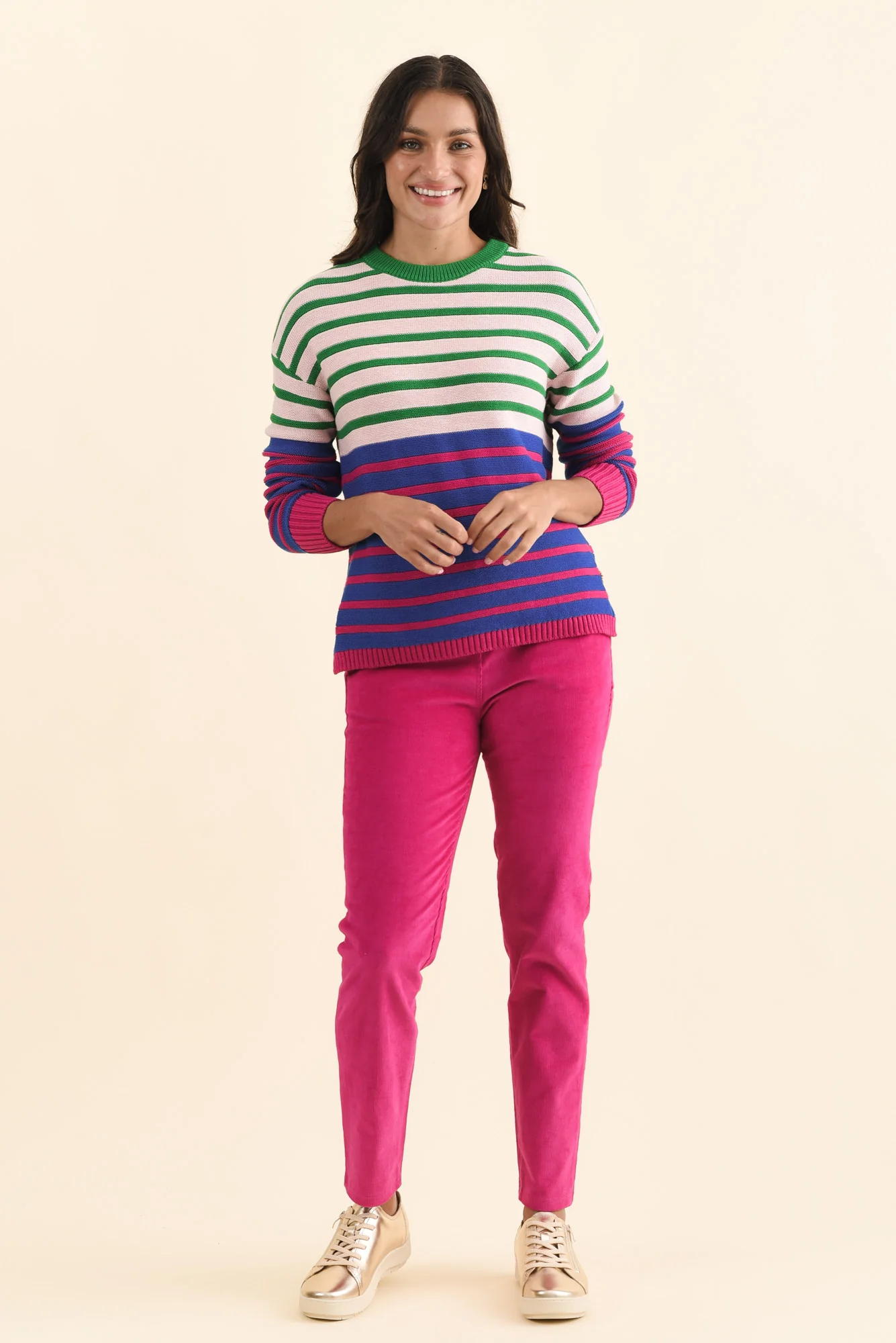Bonaire Blue Stripe Organic Cotton Knit Jumper - Image 7