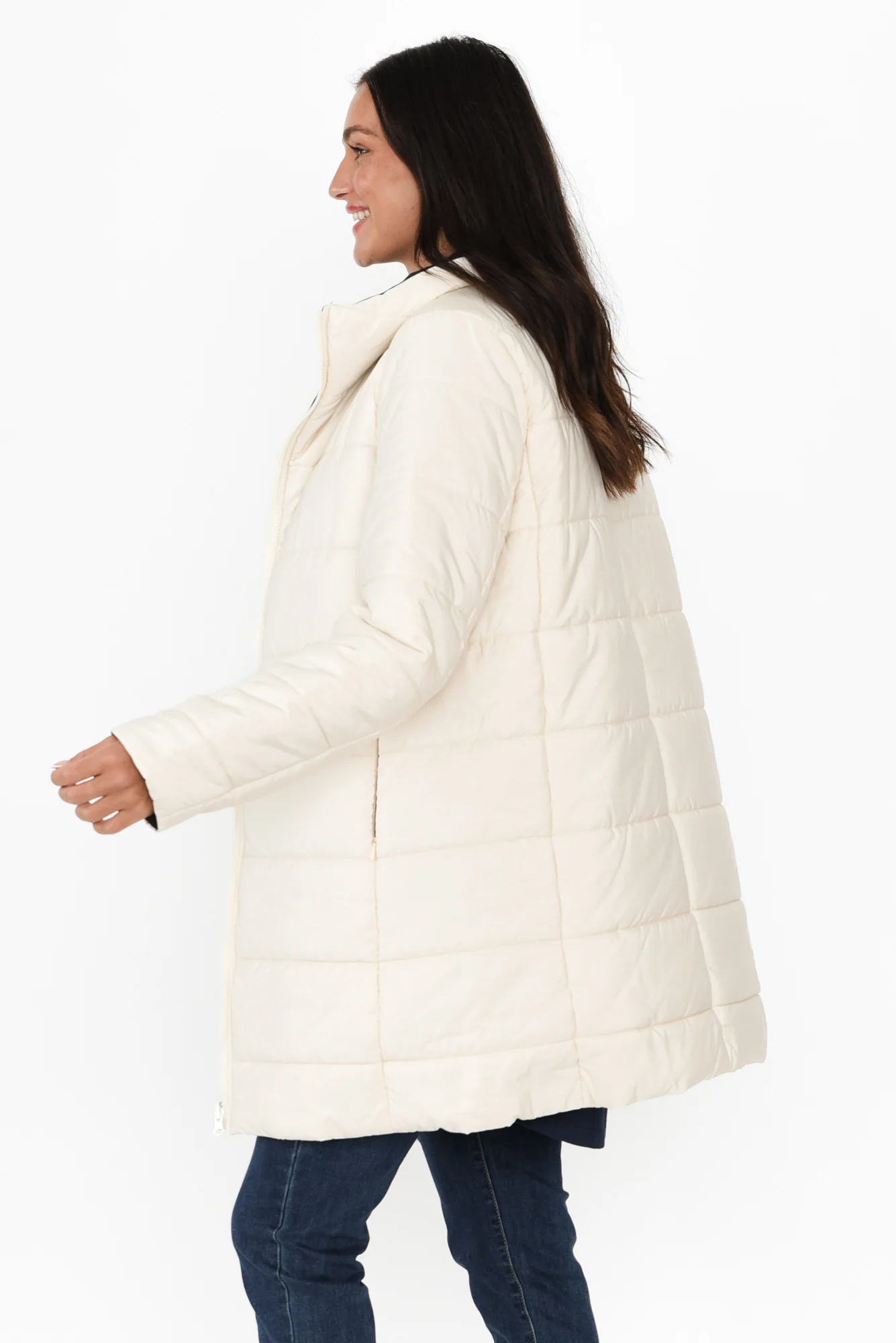 Bowral Ivory Reversible Puffer Jacket - Image 3