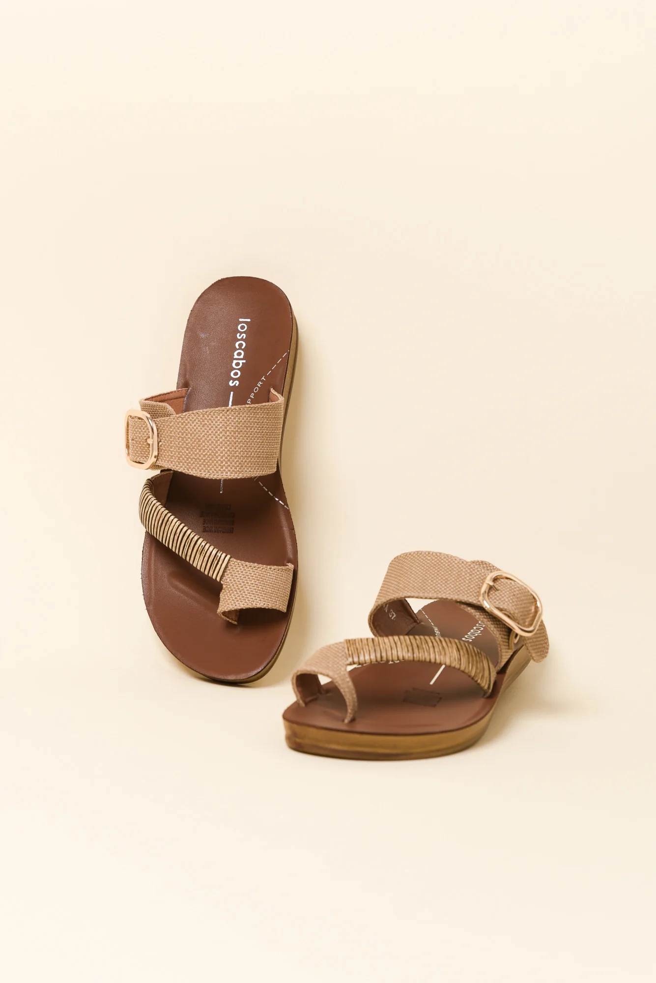 Bria Caramel Raffia Slide - Image 3