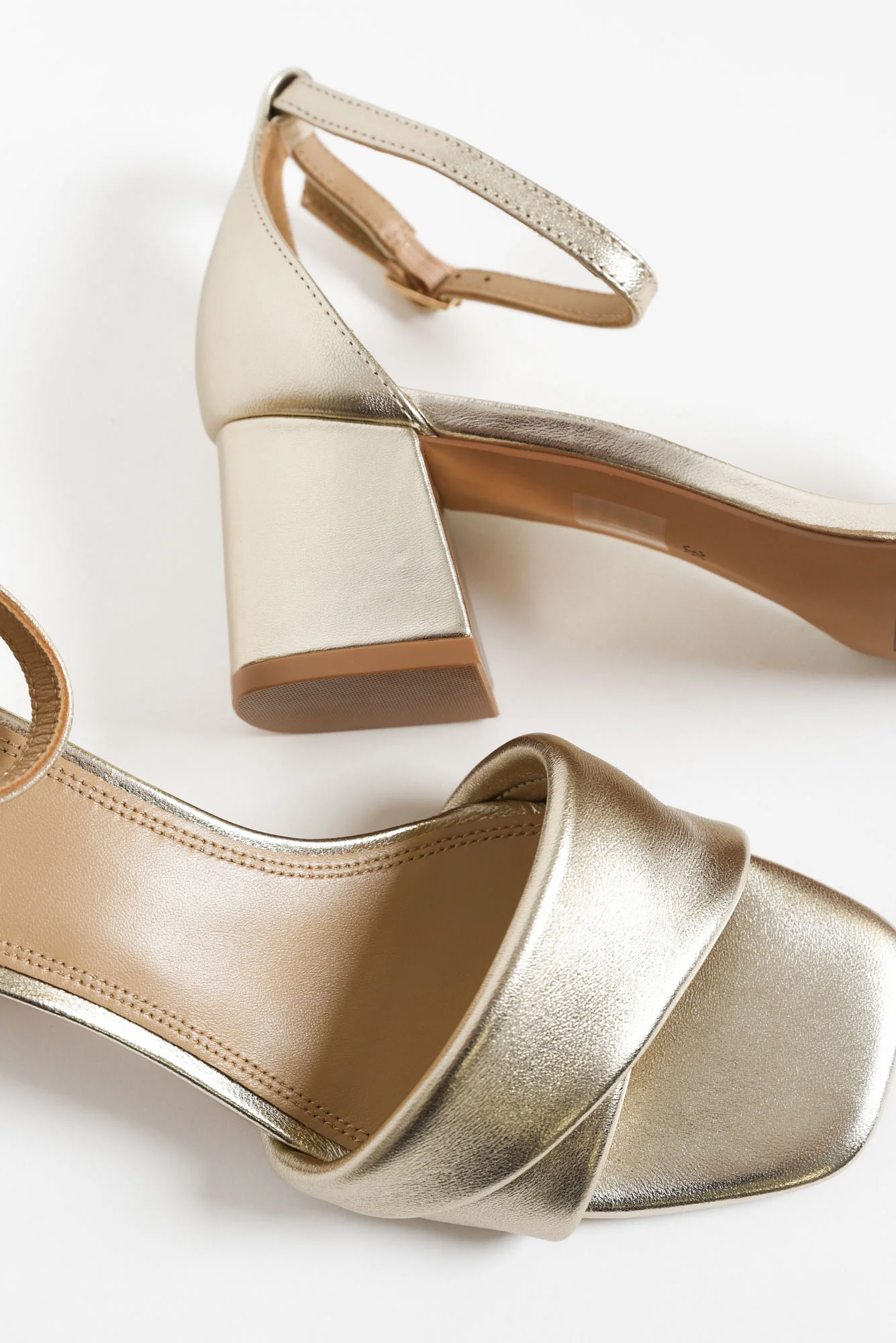 Britt Gold Leather Heel - Image 3
