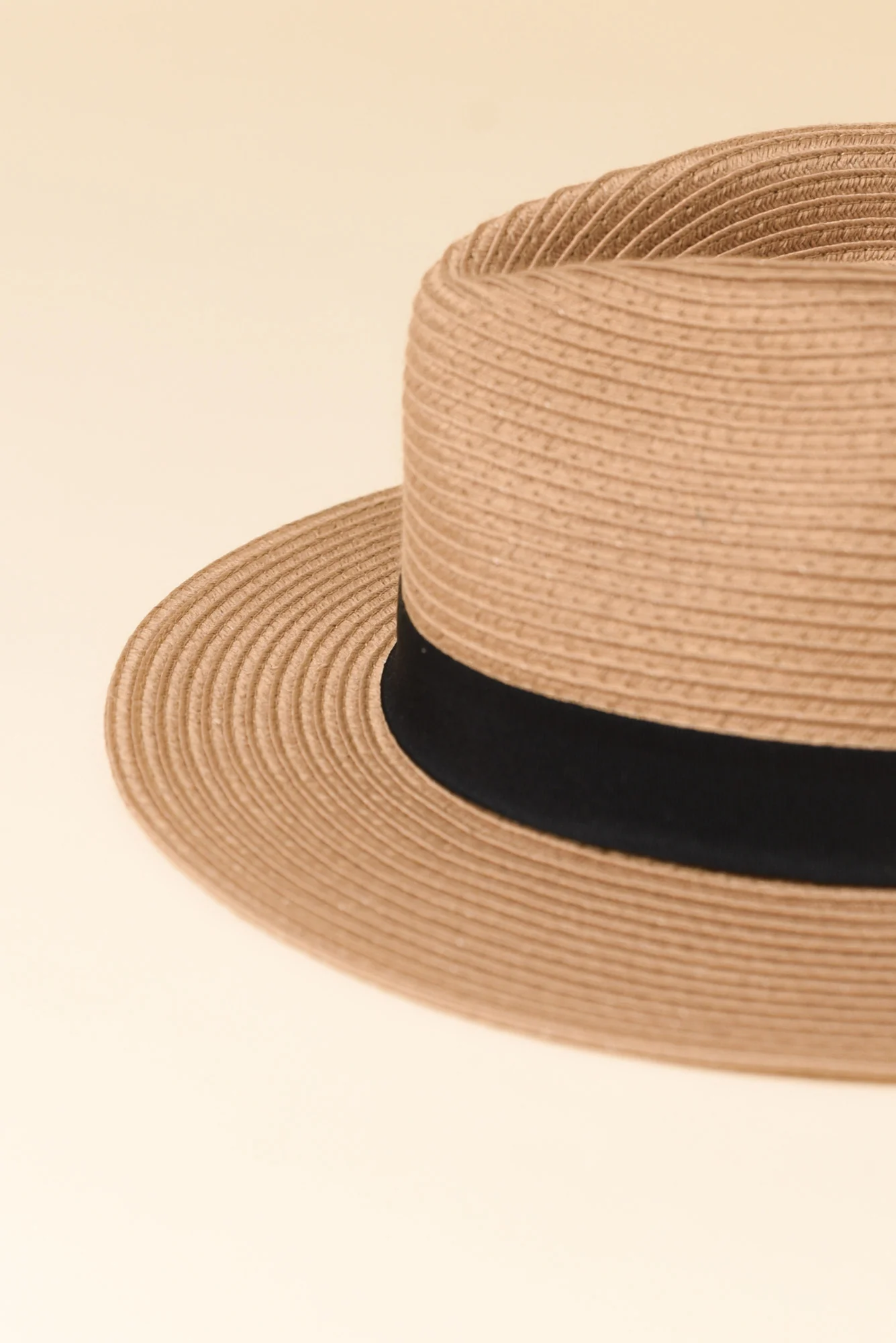 Caramel Wide Brim Travel Fedora - Image 3