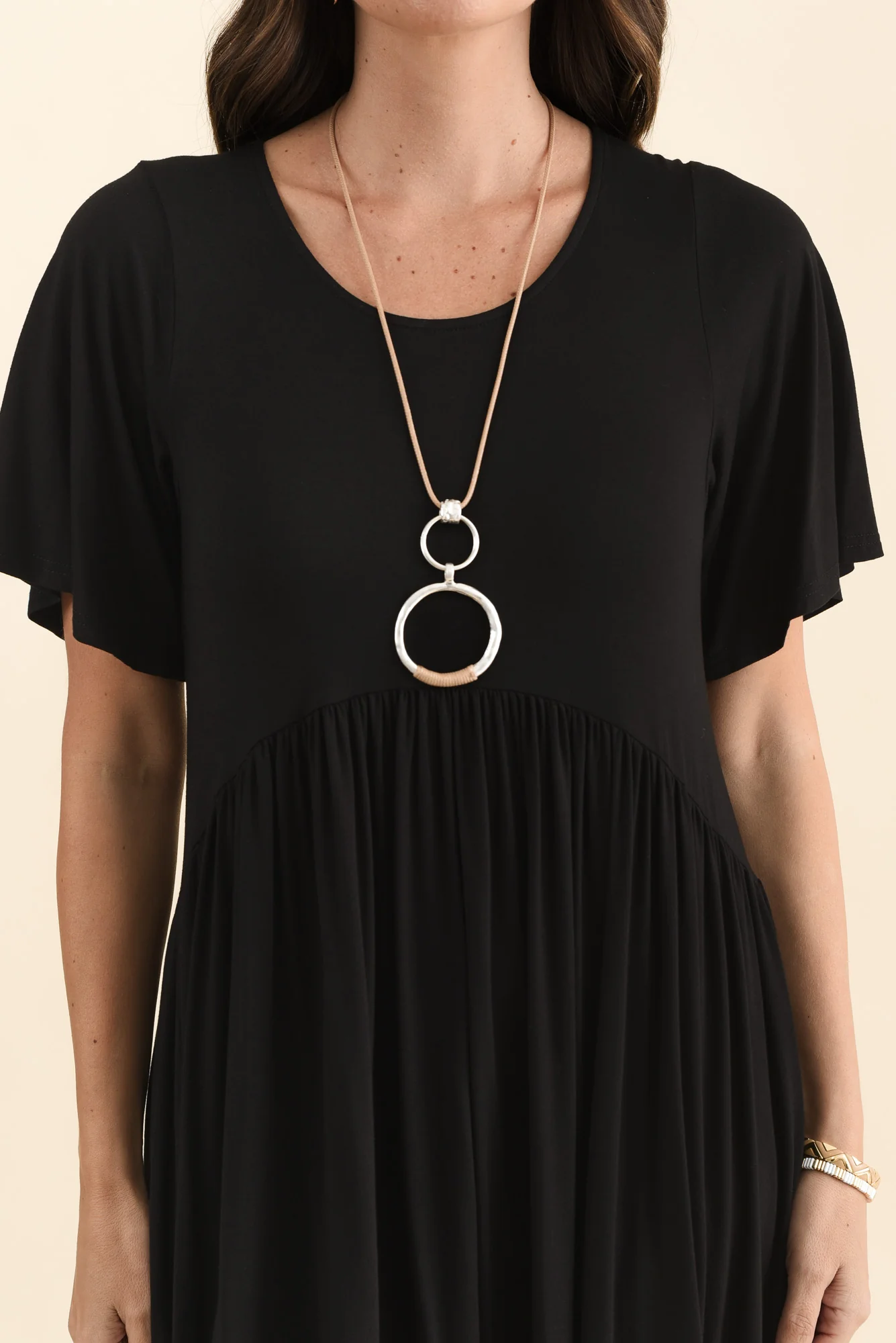 Dalton Black Crescent Dress - Image 6
