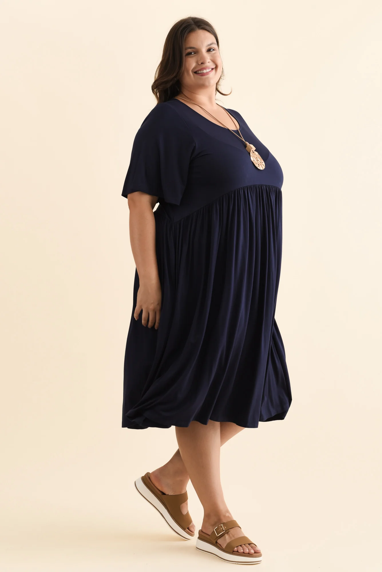 Dalton Navy Crescent Dress - Image 10