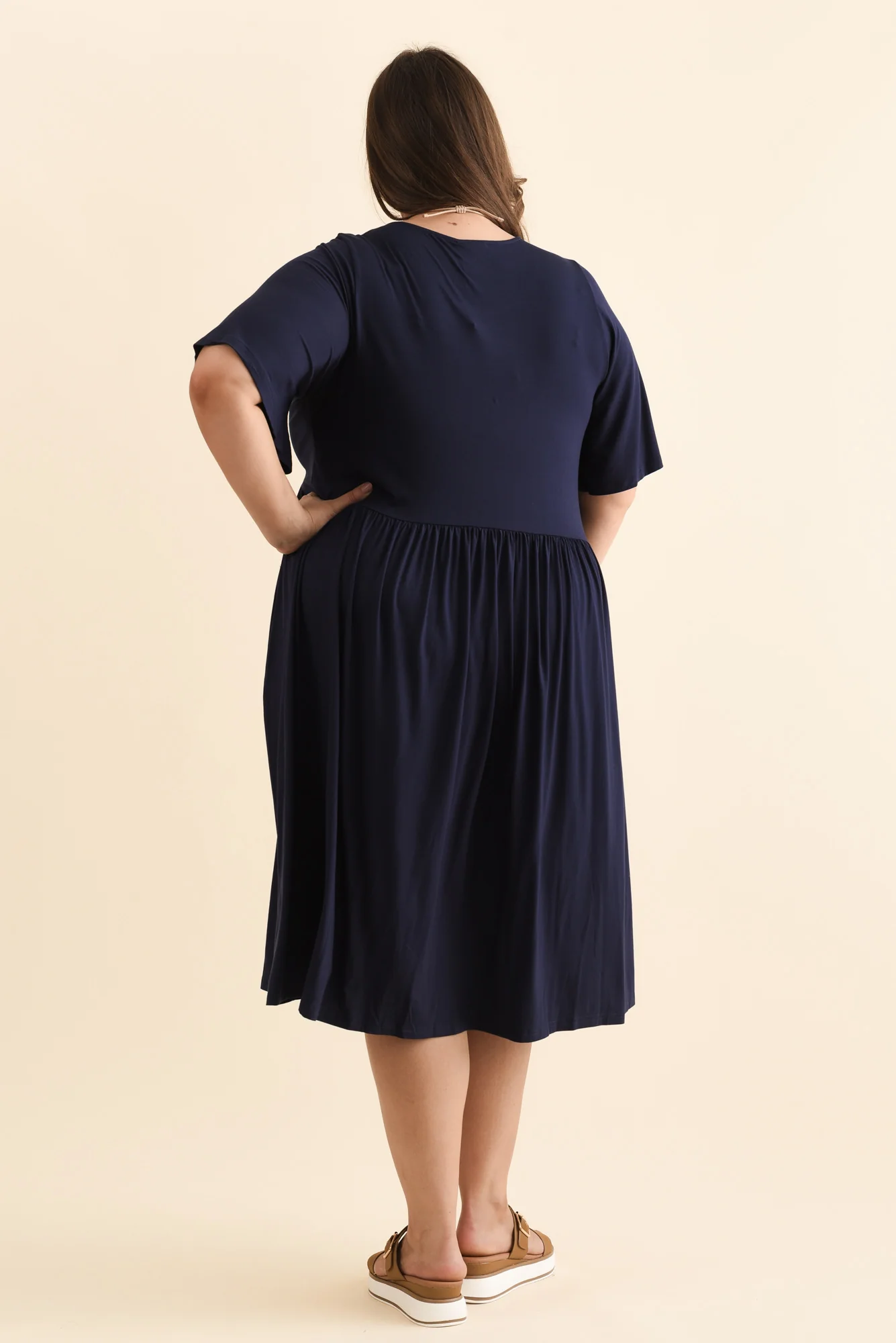 Dalton Navy Crescent Dress - Image 11