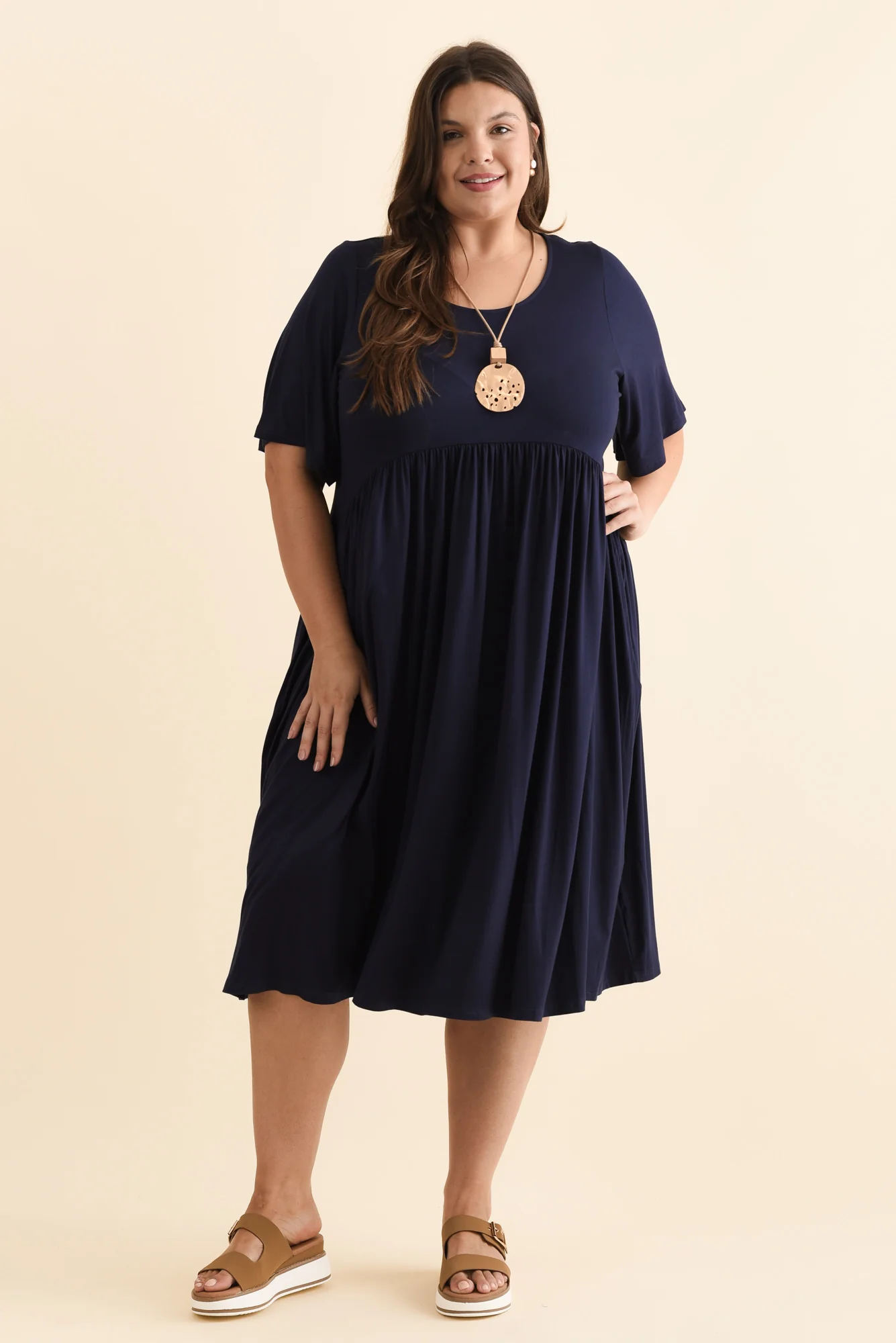 Dalton Navy Crescent Dress - Image 8