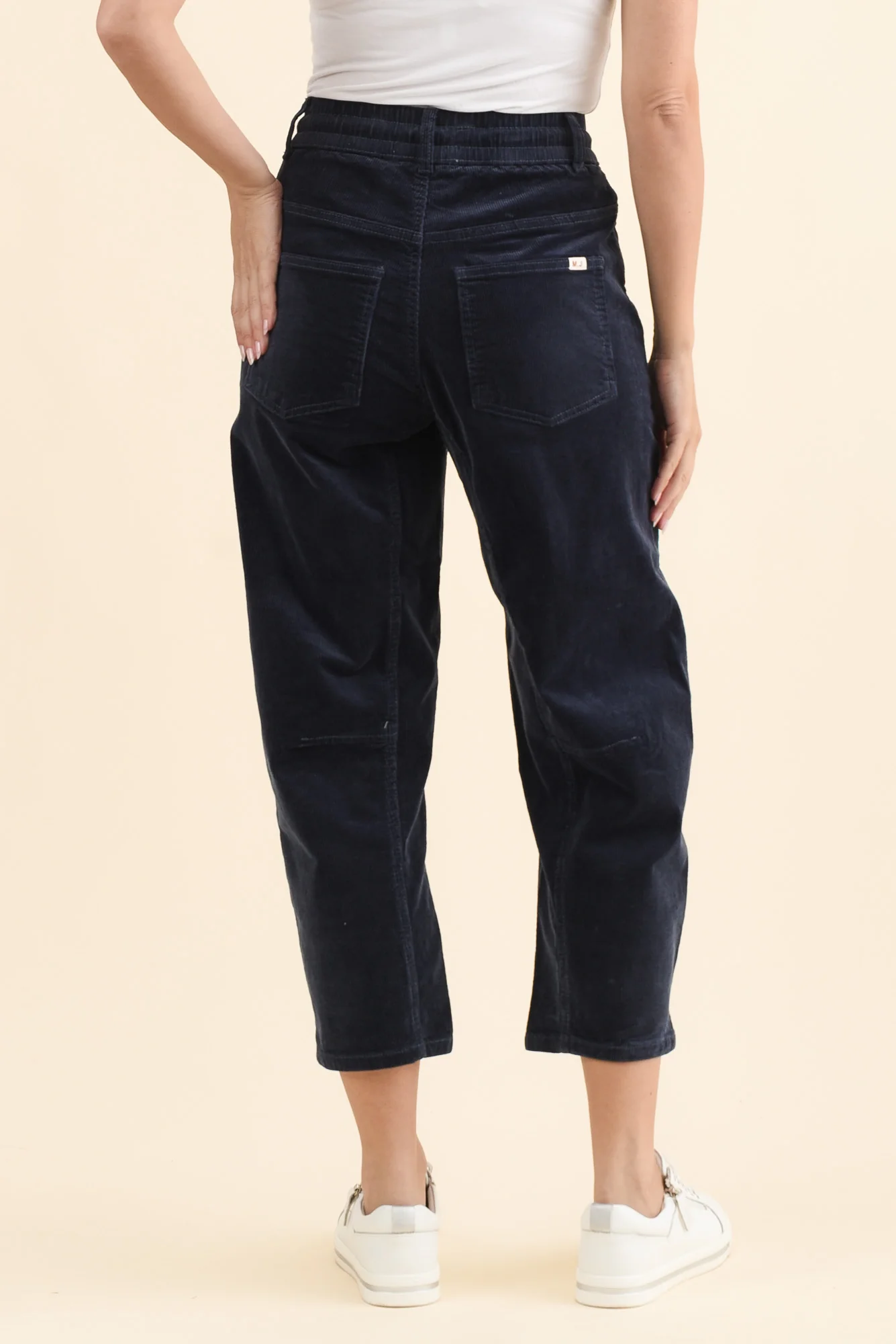 Denny Navy Cotton Corduroy Jeans - Image 5