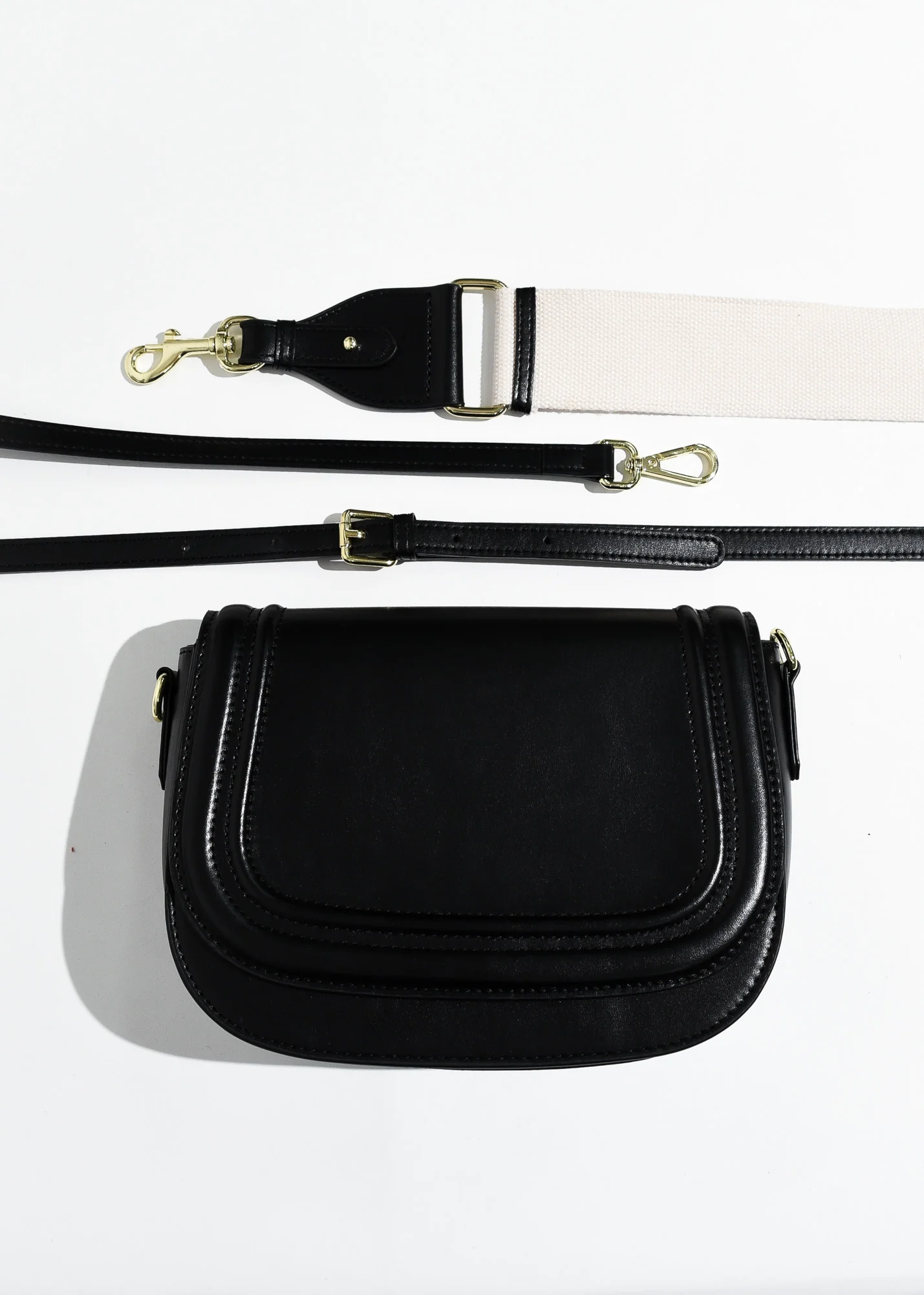Dickens Black Leather Crossbody Bag - Image 3