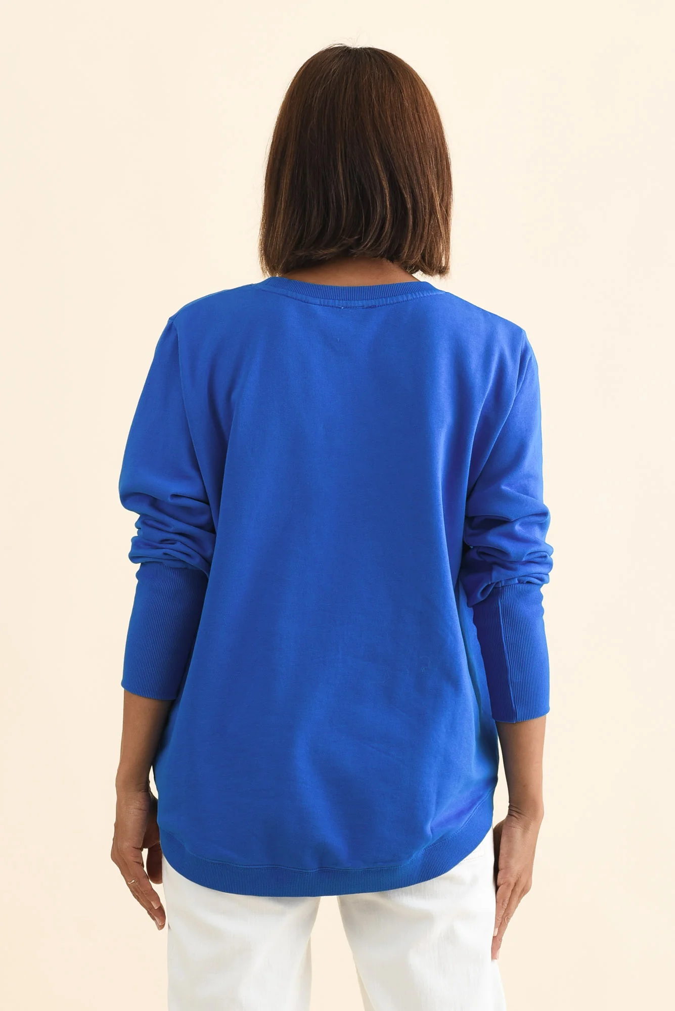 Divine Cobalt Cotton Crew Sweatshirt - Image 4