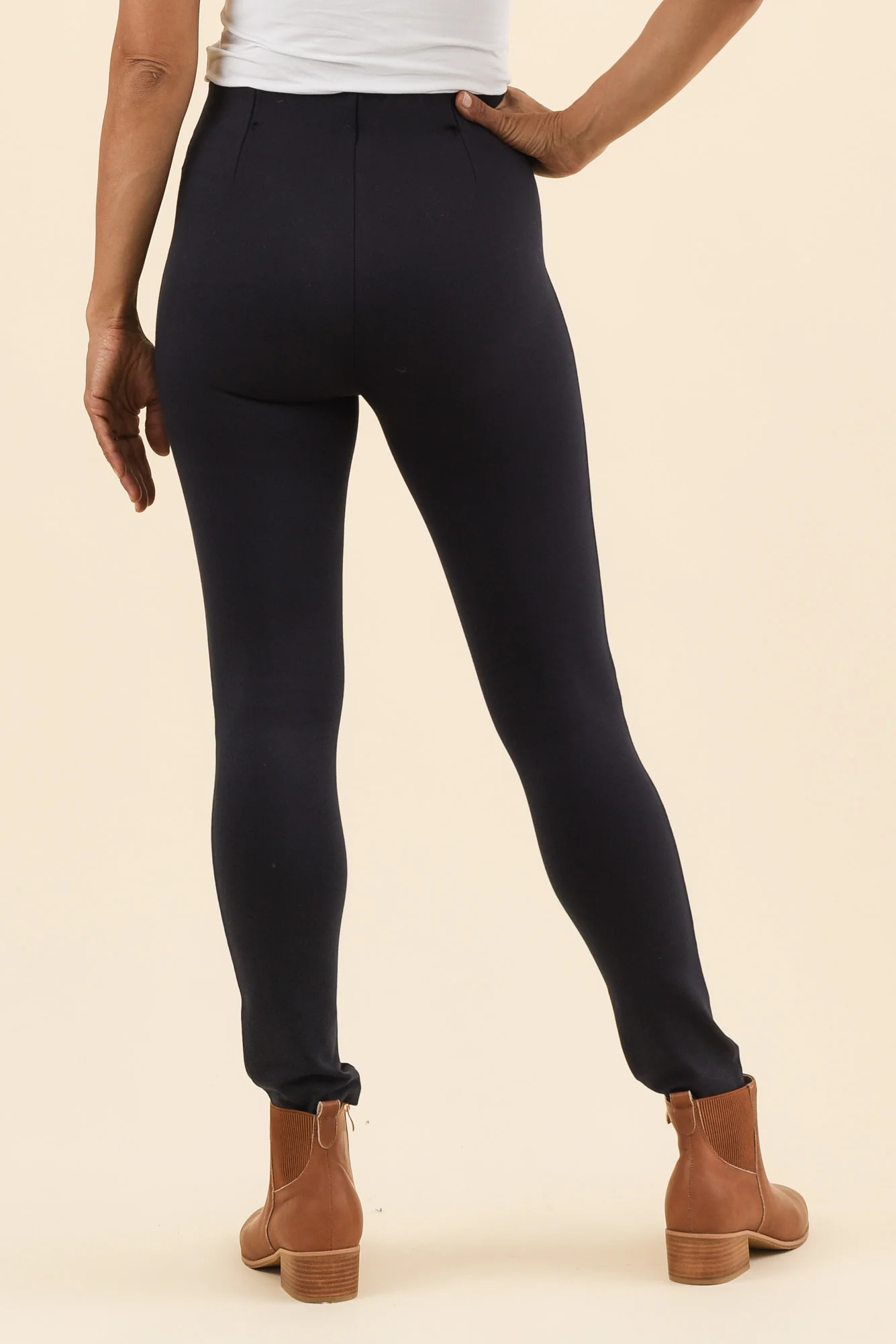 Elsa French Navy Winter Ponte Pants - Image 5