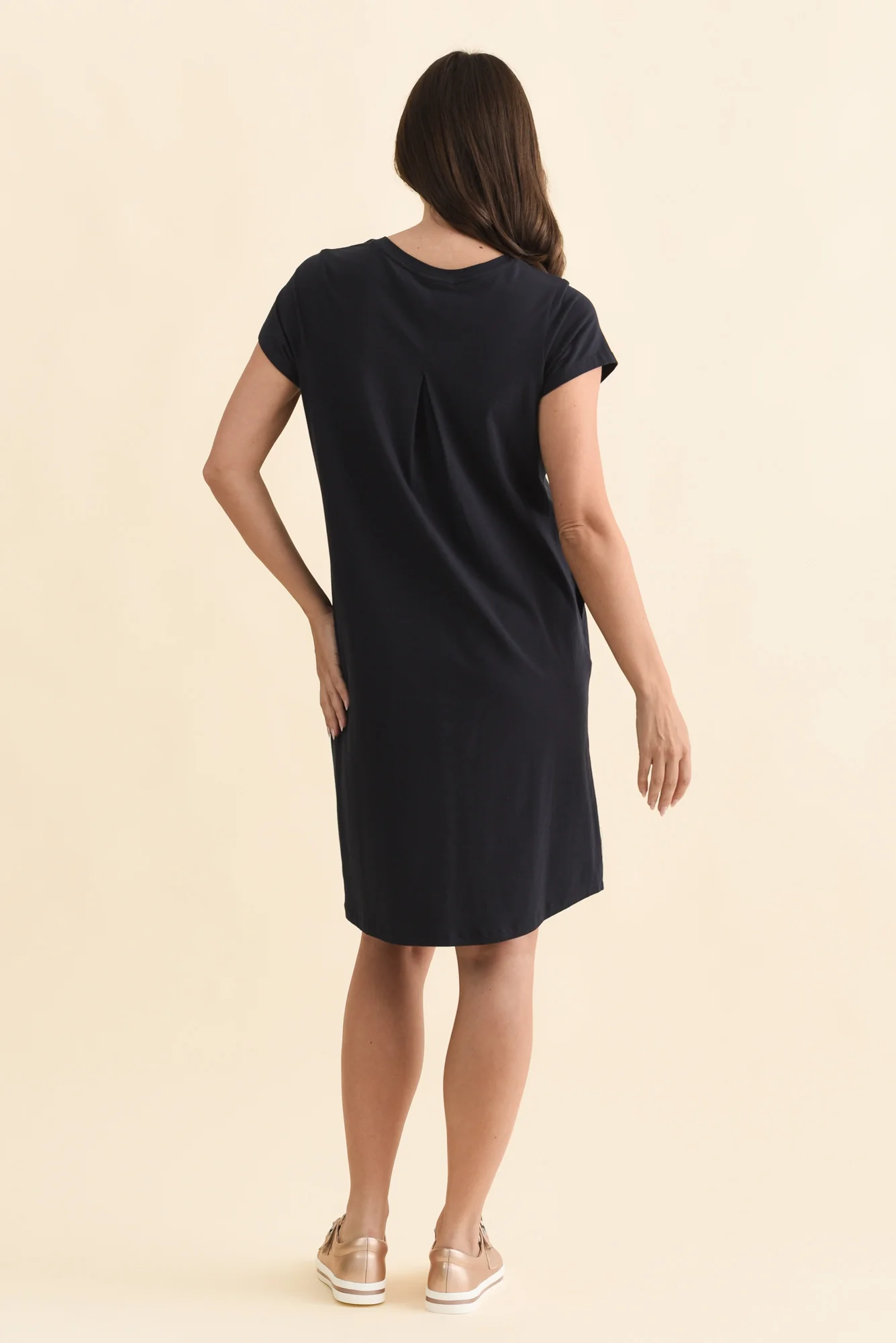Harley Navy Cotton Tee Dress - Image 5