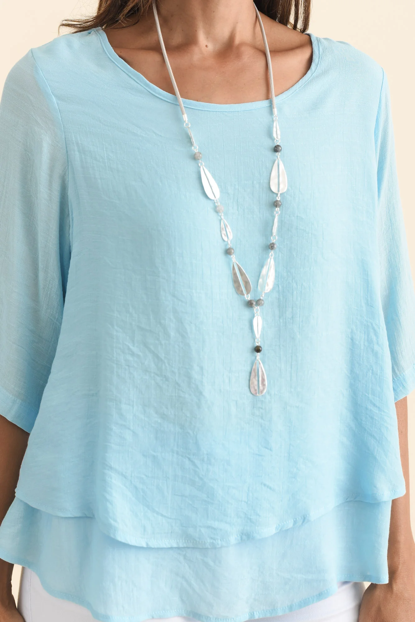 Liora Blue Layered Top - Image 6