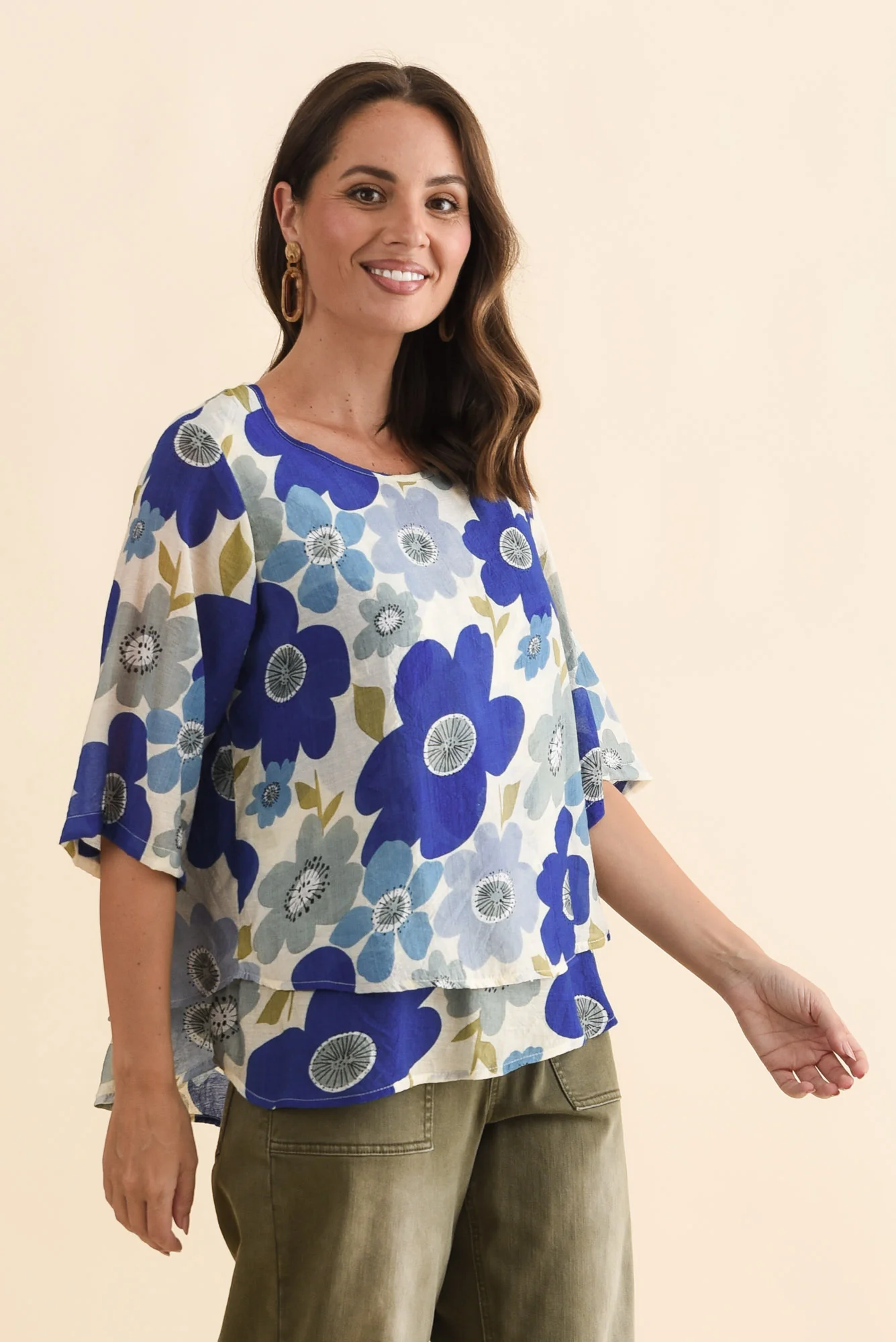 Liora Blue Garden Layered Top - Image 4