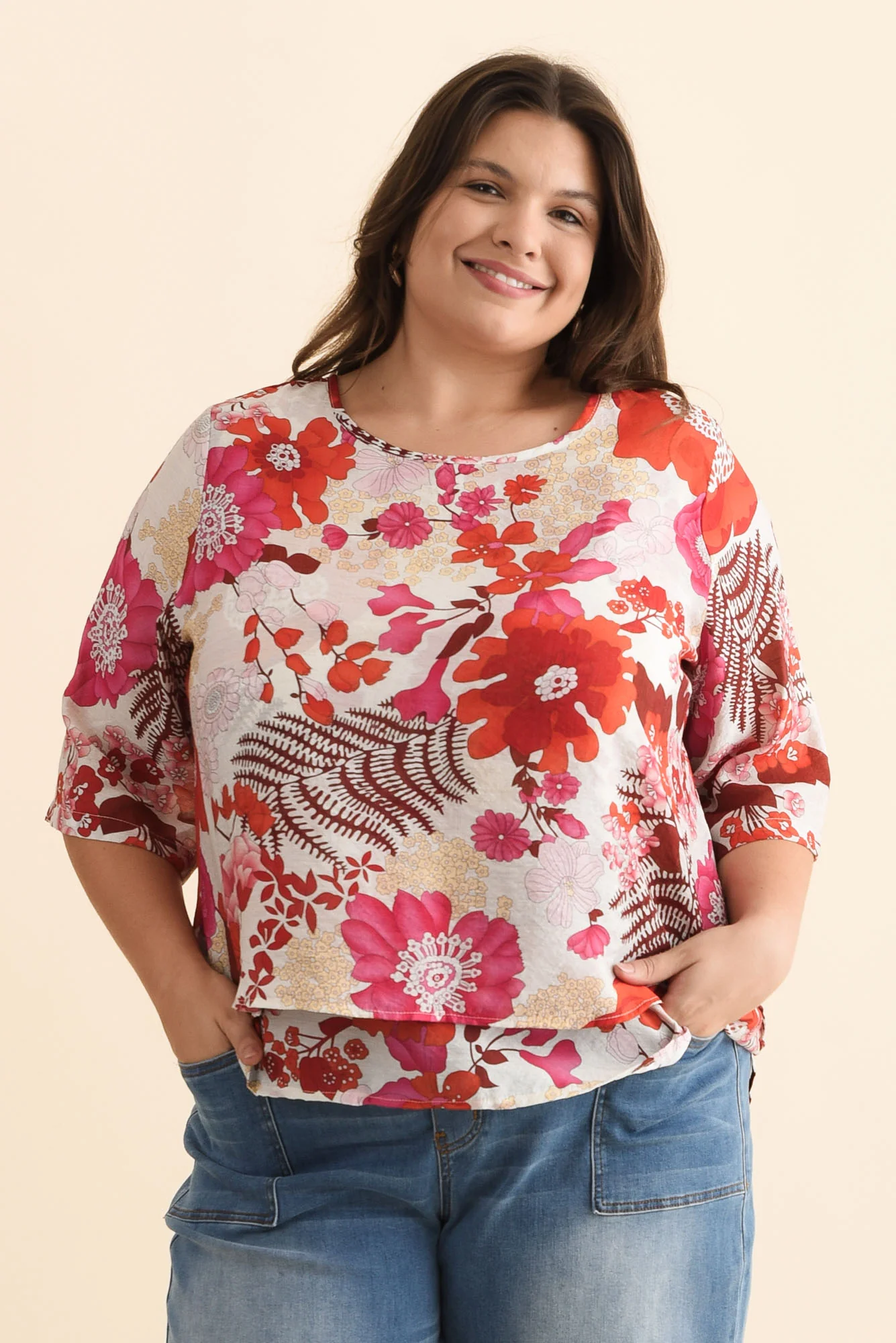 Liora Orange Garden Layered Top - Image 12