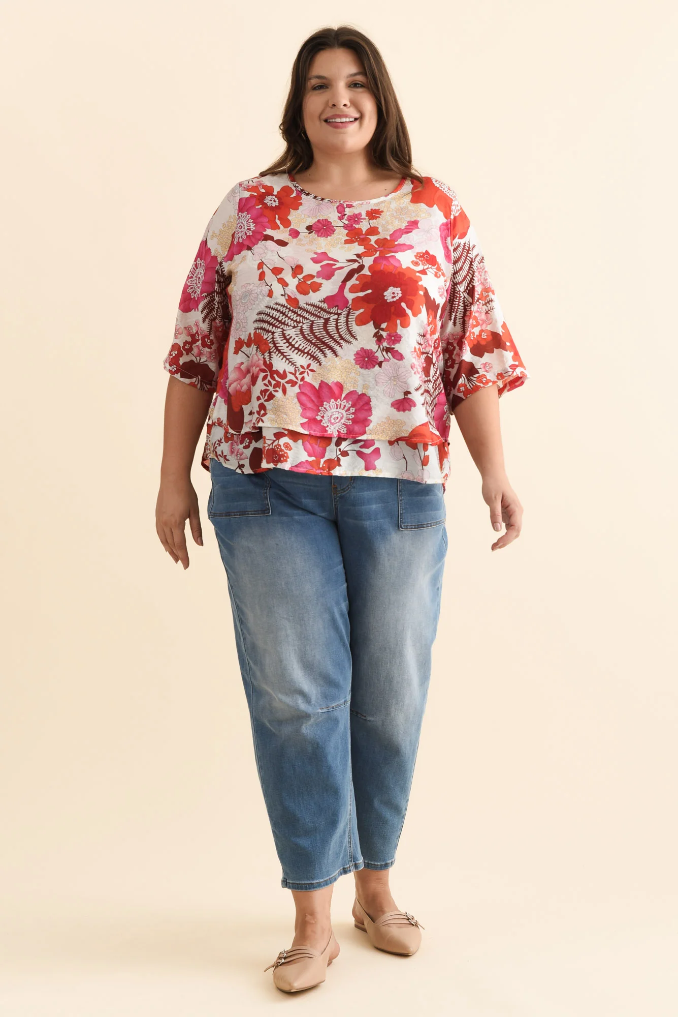 Liora Orange Garden Layered Top - Image 13