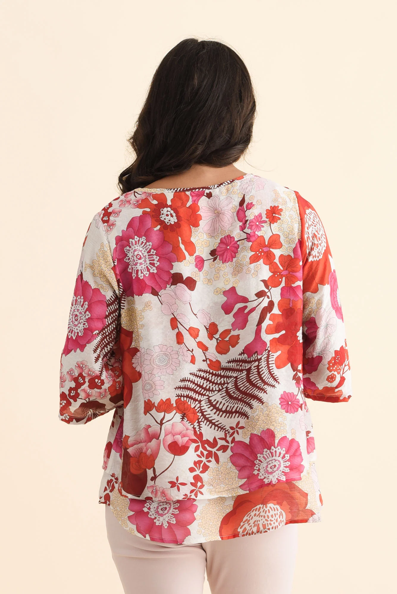 Liora Orange Garden Layered Top - Image 5