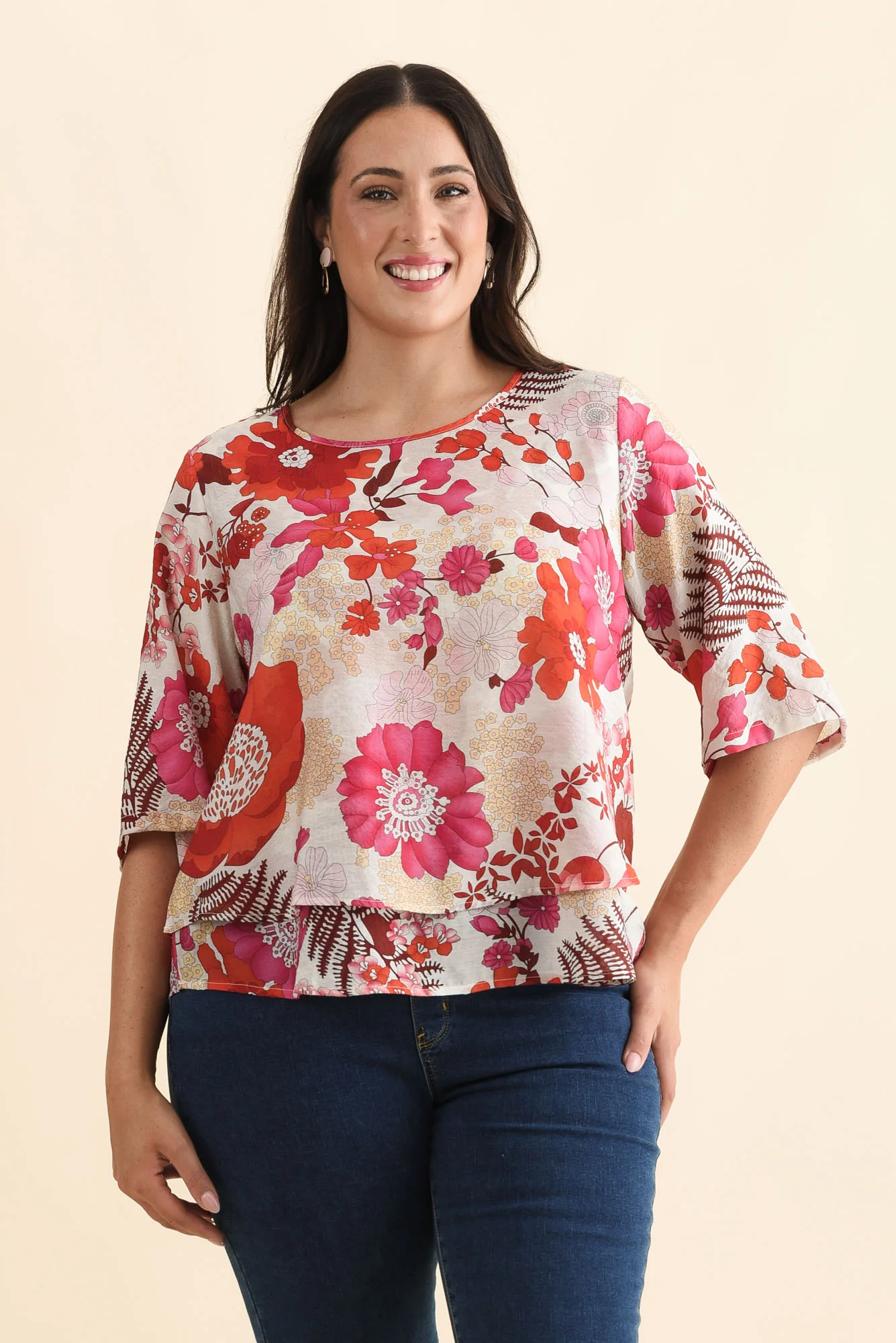 Liora Orange Garden Layered Top - Image 8