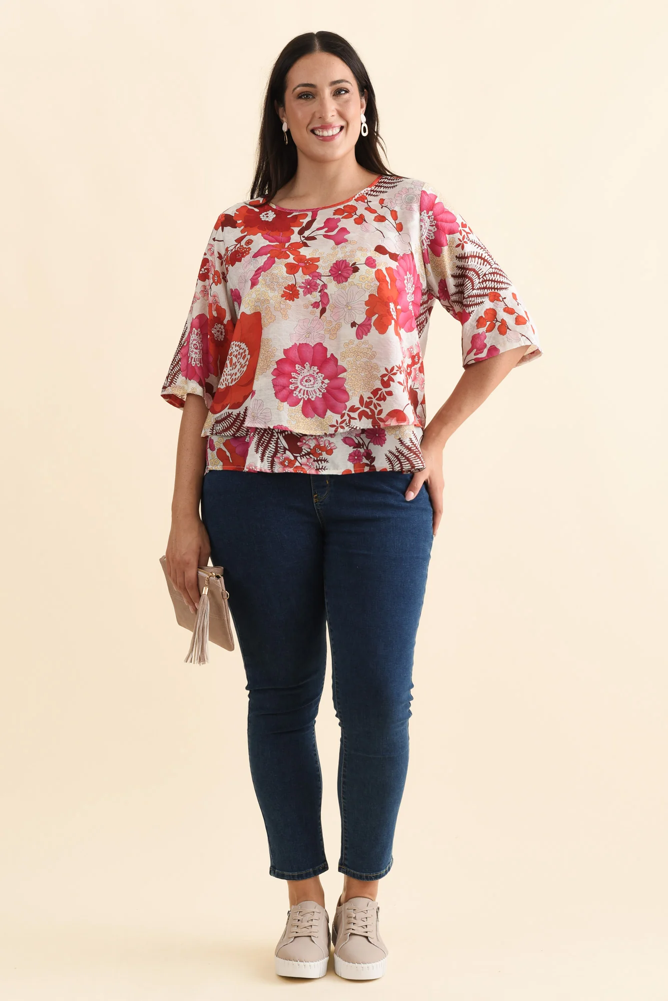 Liora Orange Garden Layered Top - Image 9