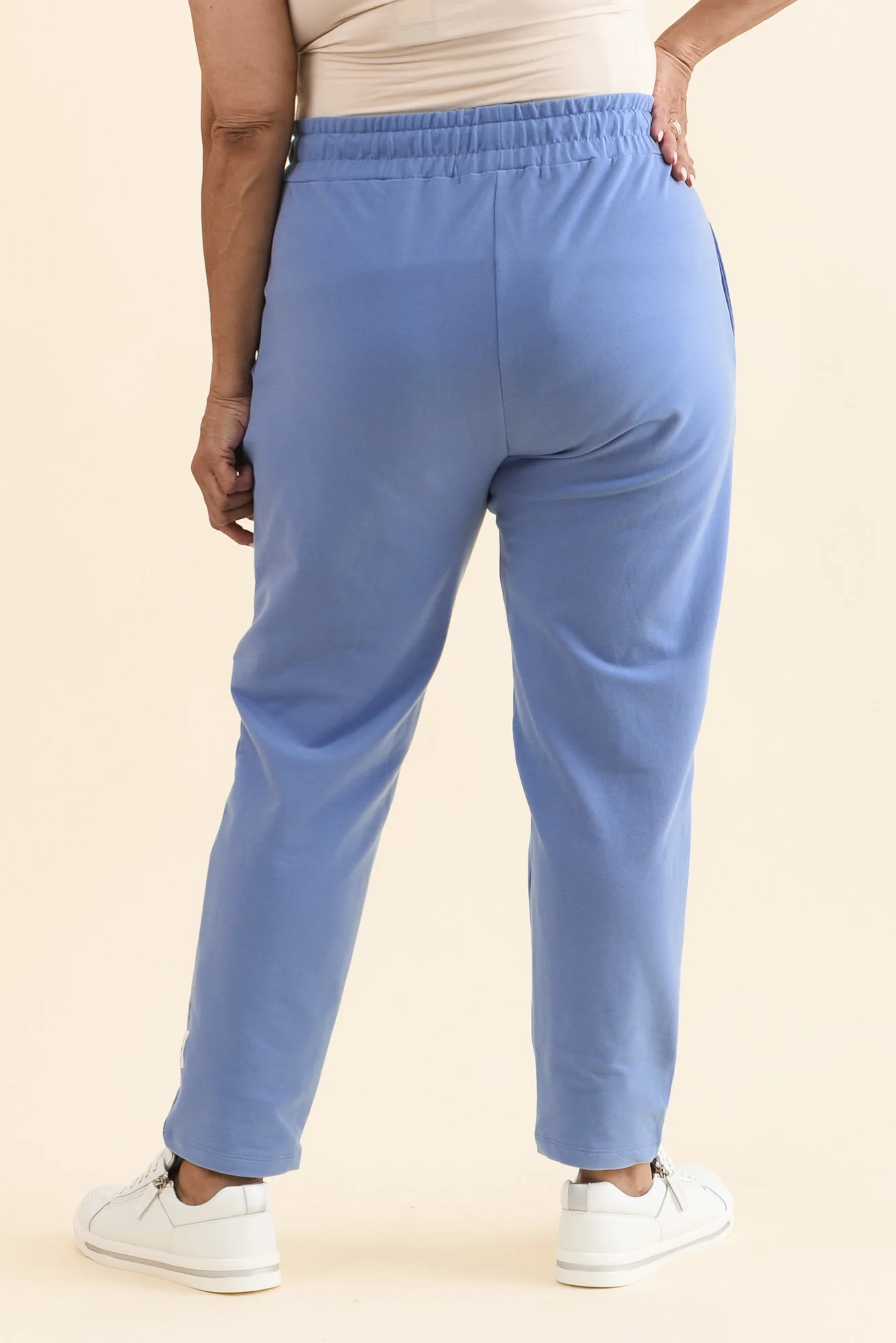 Lobby Blue Cotton Relaxed Sweatpants - Image 4