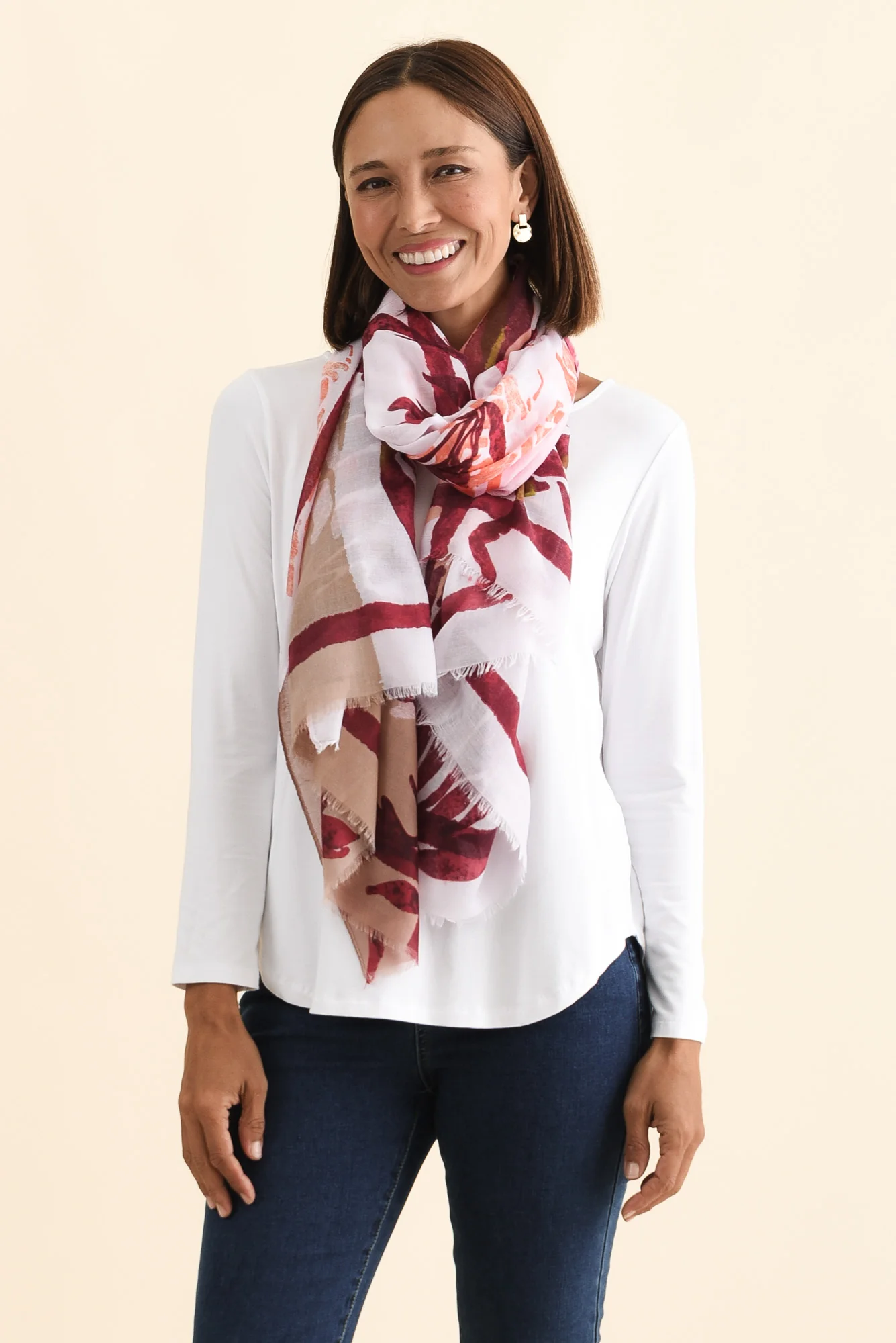 Maleny Pink Garden Scarf - Image 2