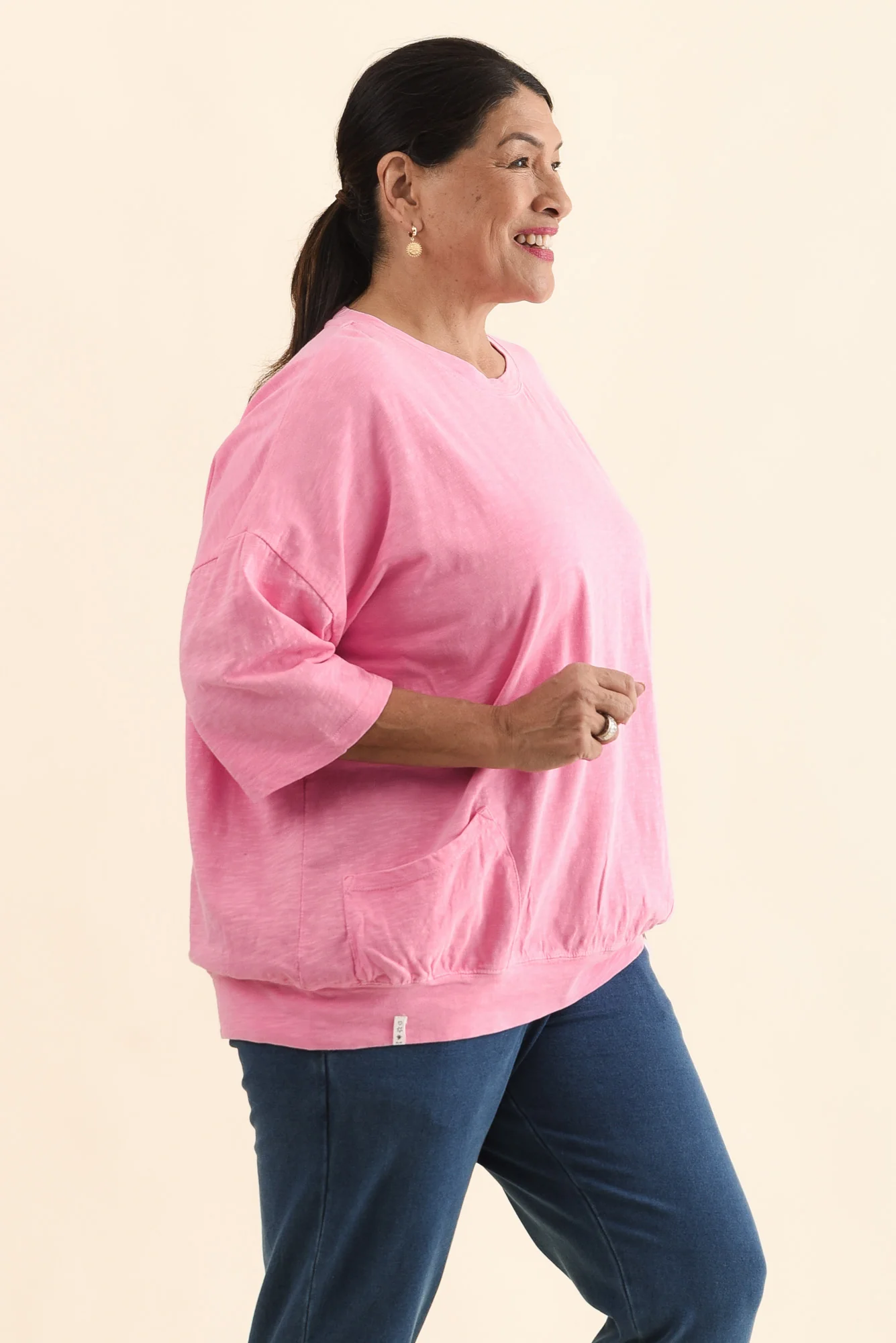Mazie Pink Cotton Sweat - Image 3
