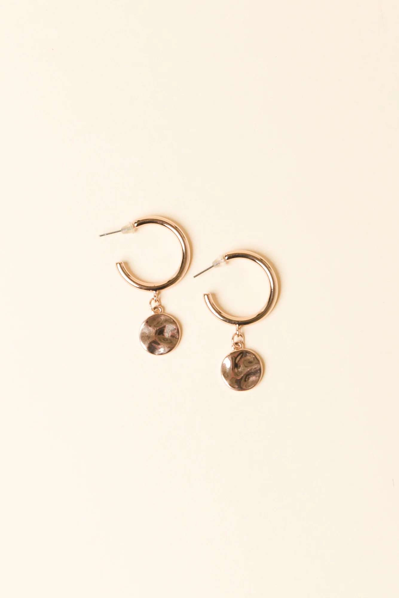 Myron Gold Disc Hoop Earrings