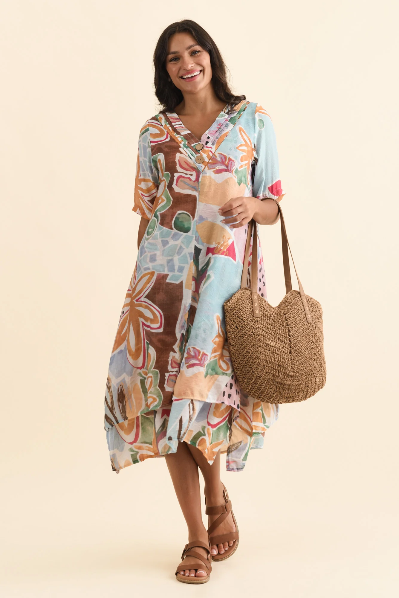 Nala Blue Flower Layers Dress