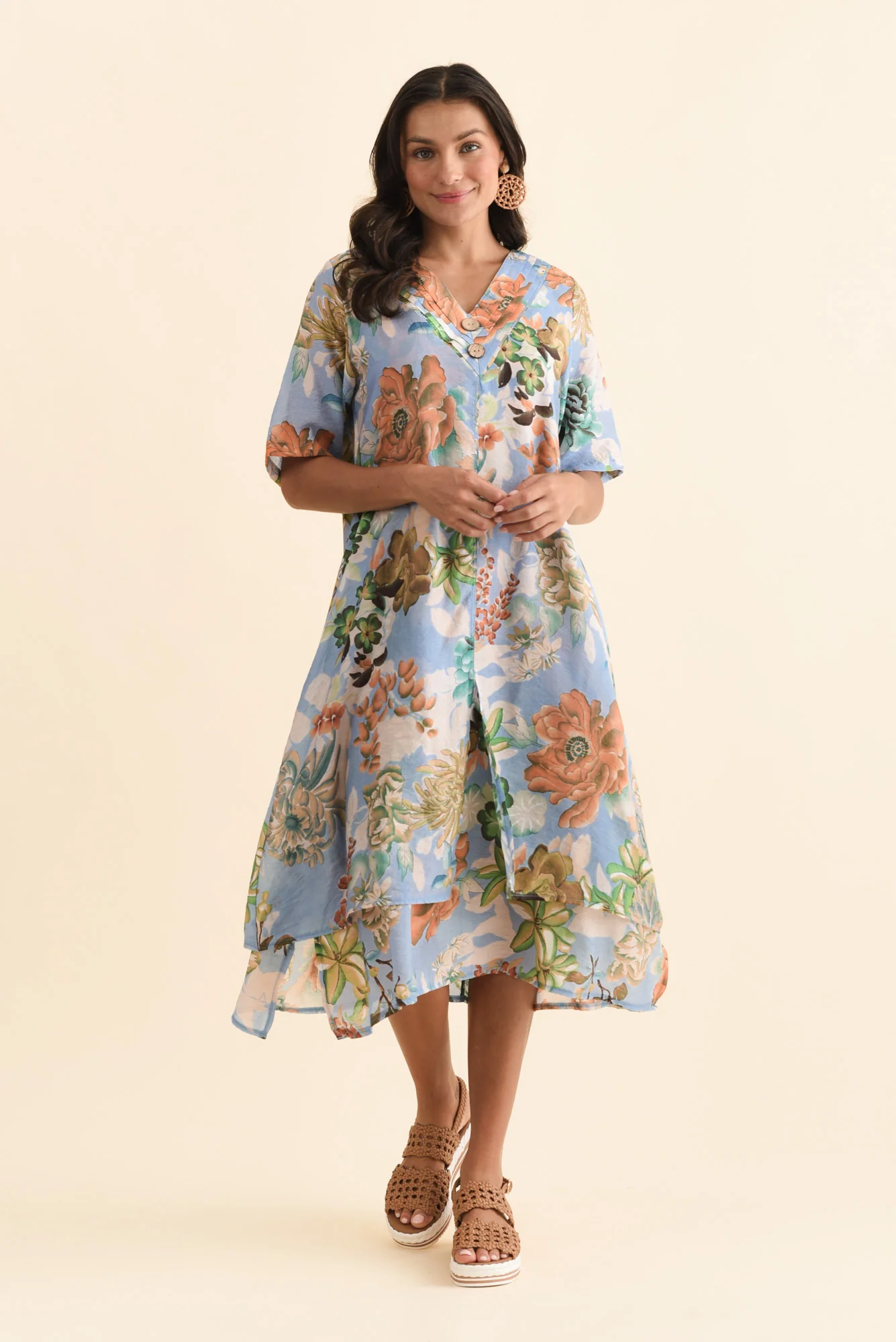 Nala Blue Garden Layers Dress - Image 2