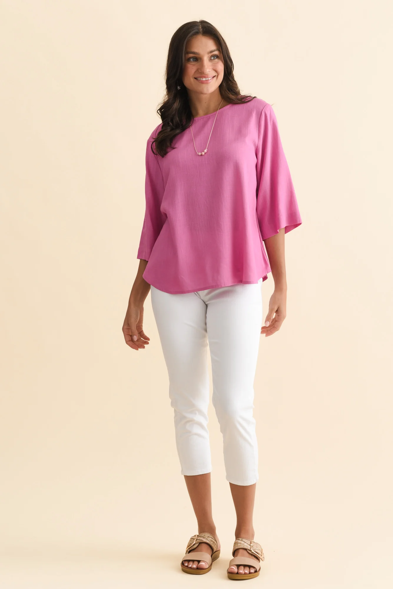 Ophelia Pink Scoop Neck Top - Image 2