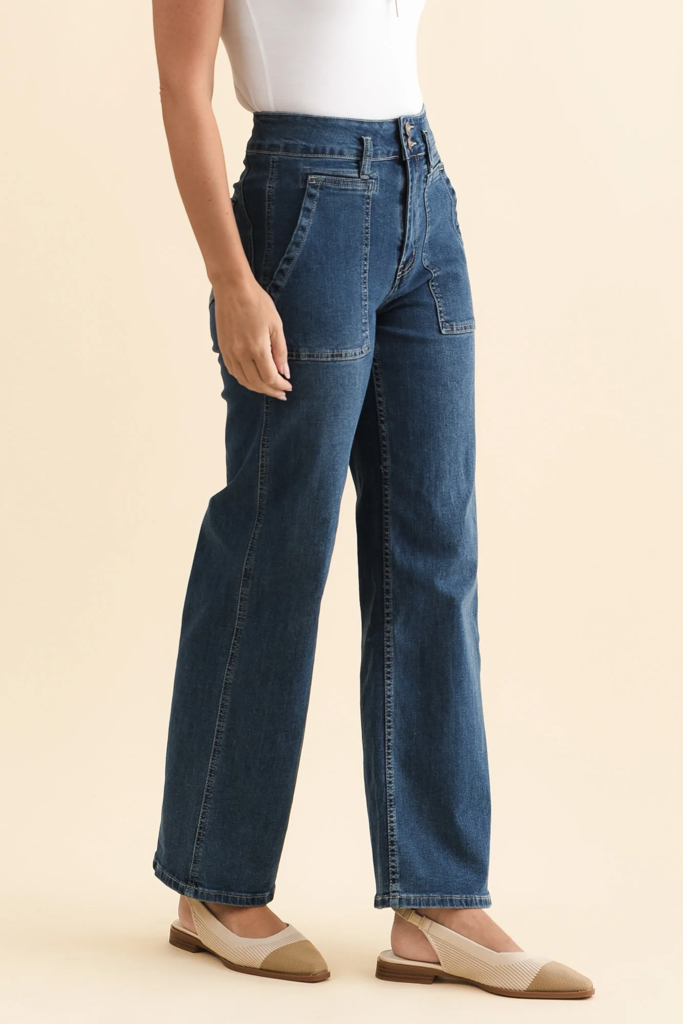 Orwell Blue Straight Leg Jeans - Image 4