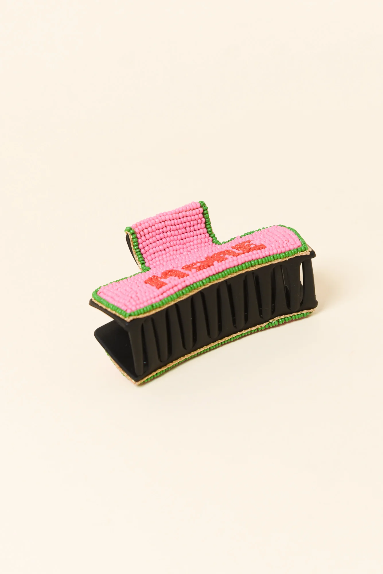 Pink Amore Beaded Claw Clip - Image 3
