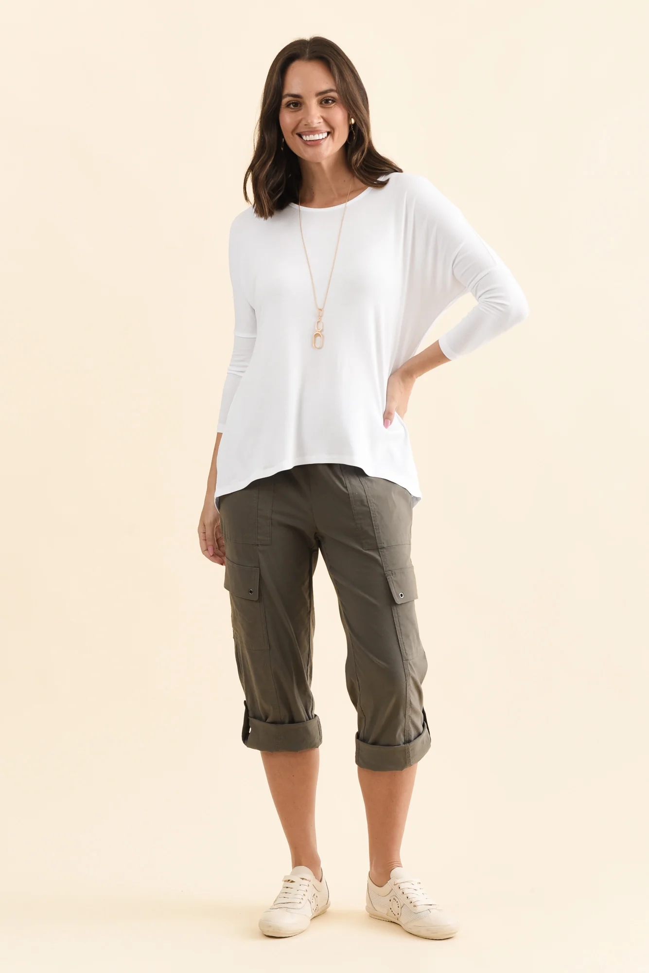 Prado White Batwing Top - Image 2