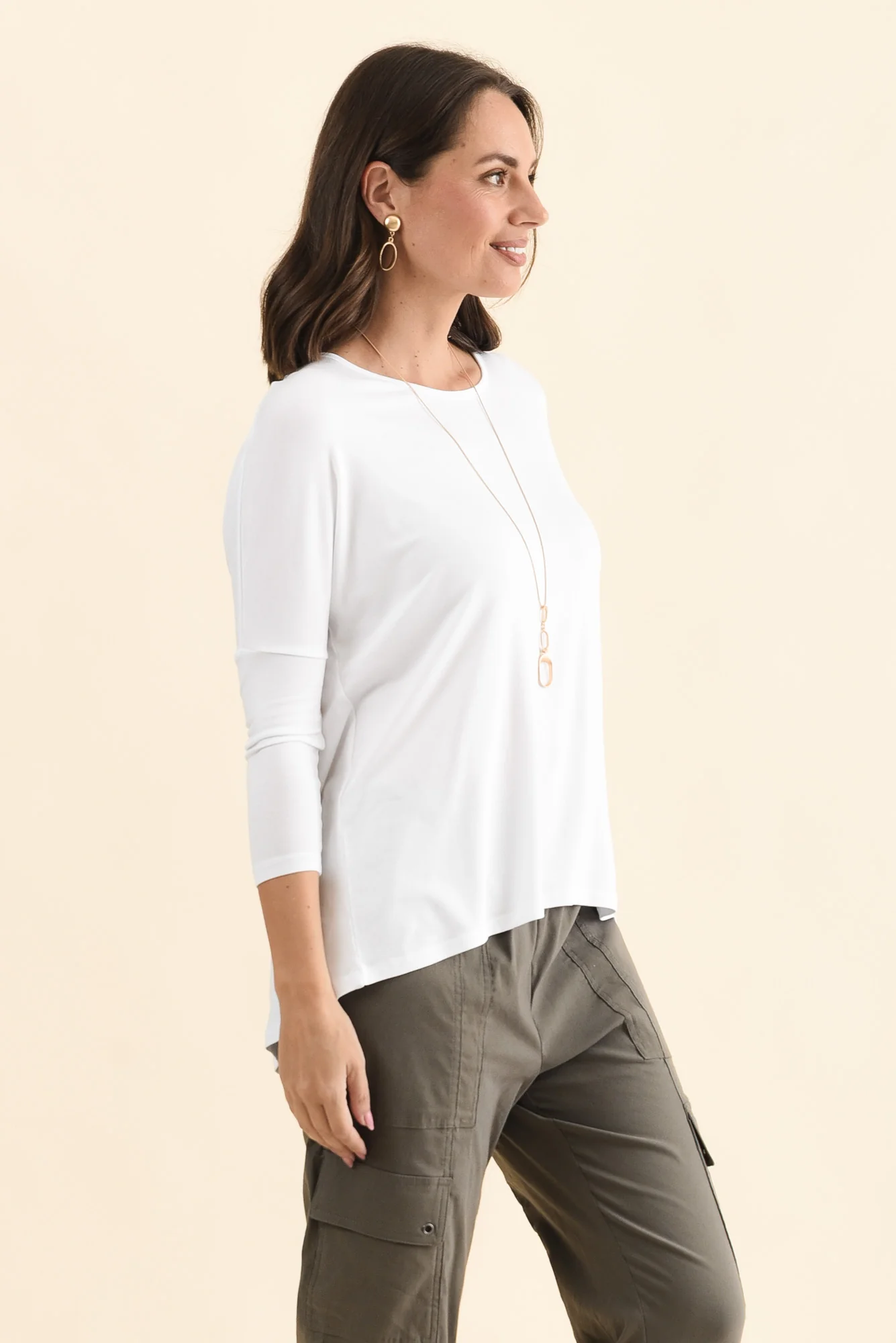 Prado White Batwing Top - Image 3