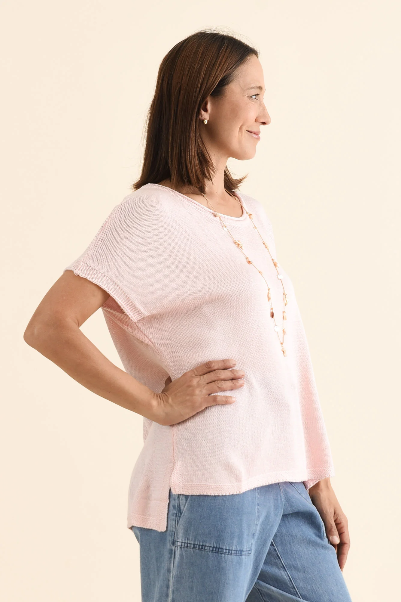 Rawlins Pink Cotton Knit Top - Image 3