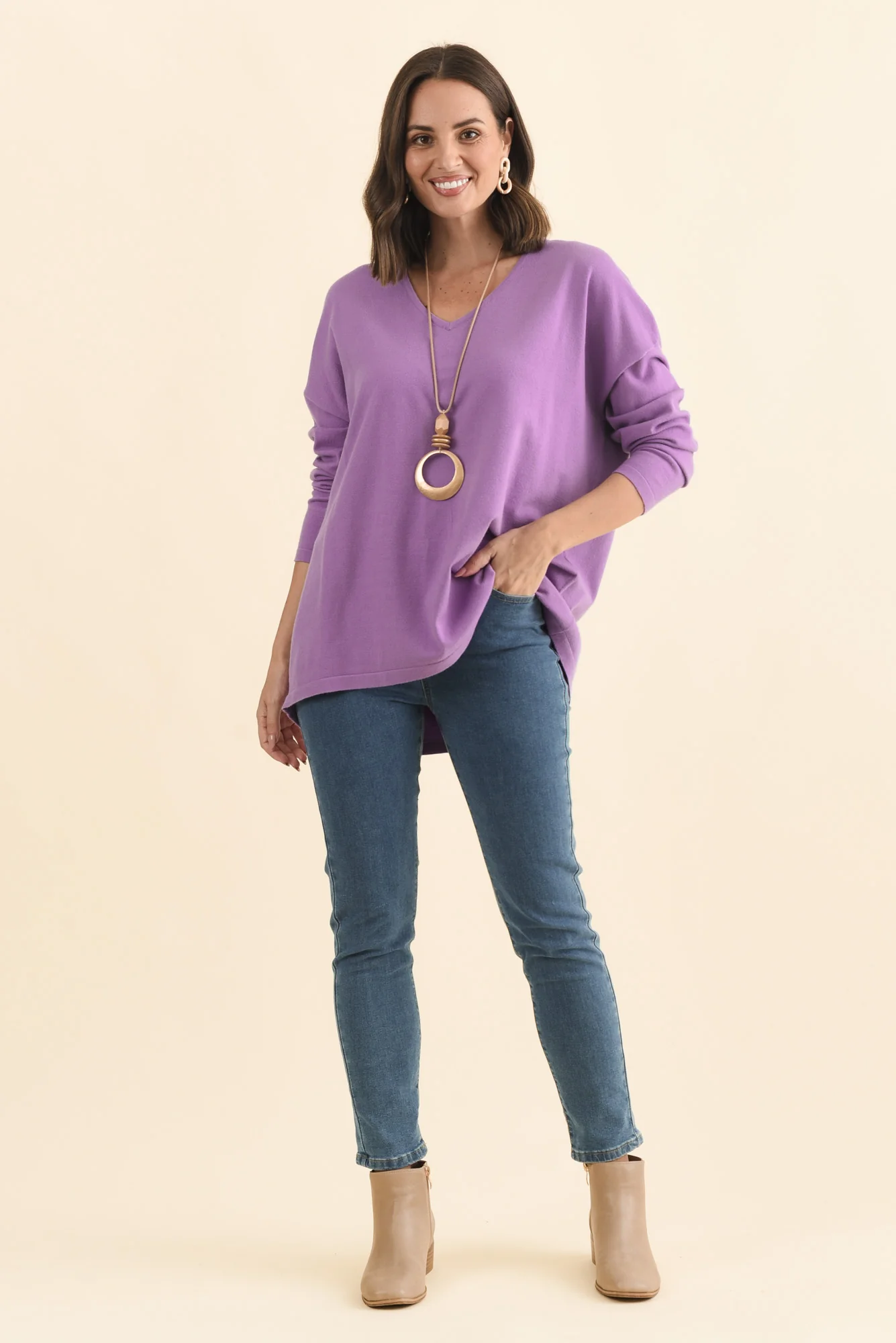 Ronnie Lilac Knit Jumper - Image 3