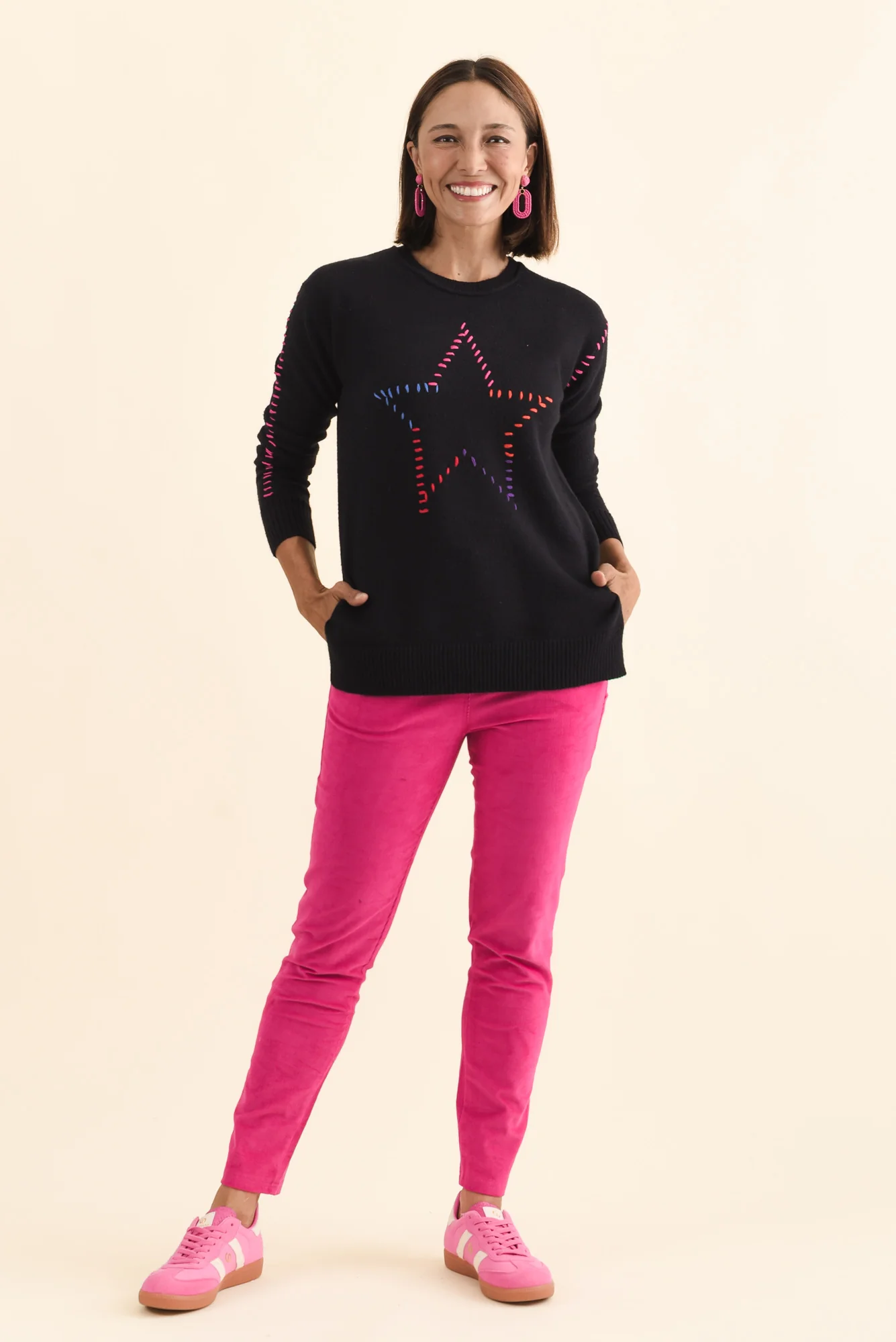 Rowley Black Star Knit Jumper - Image 3