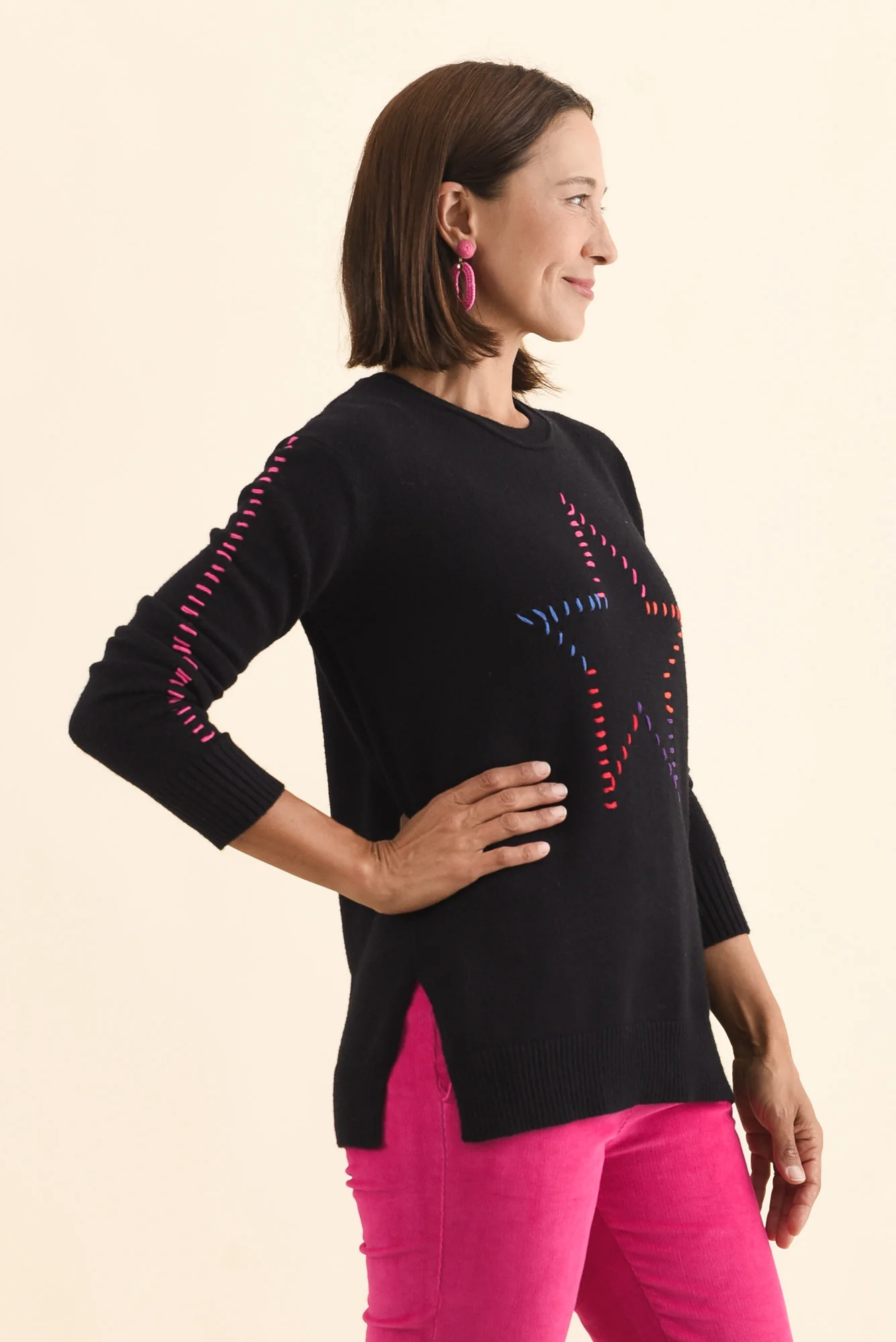 Rowley Black Star Knit Jumper - Image 4