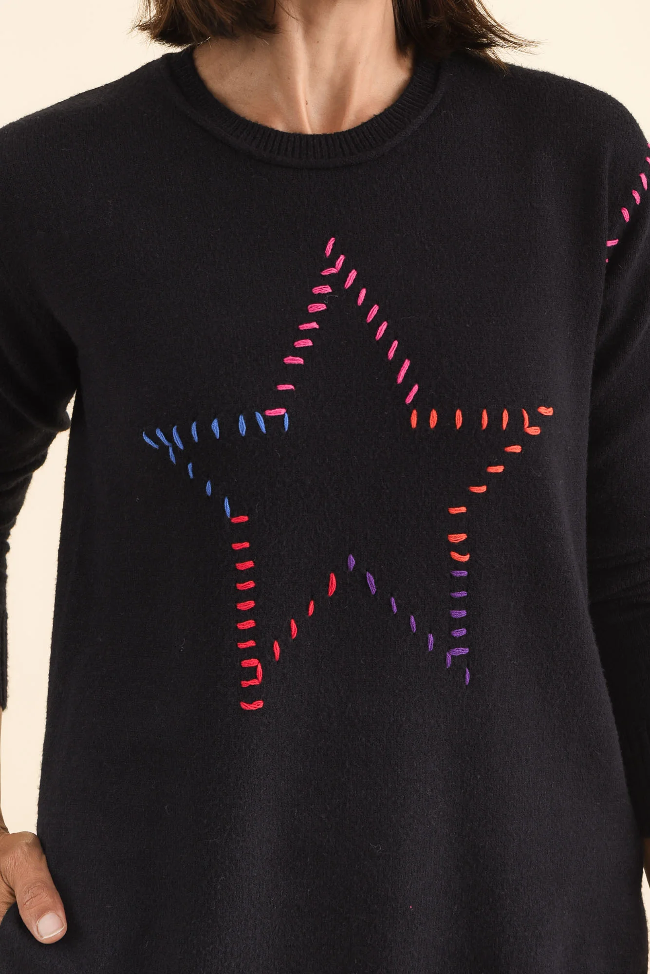 Rowley Black Star Knit Jumper - Image 6