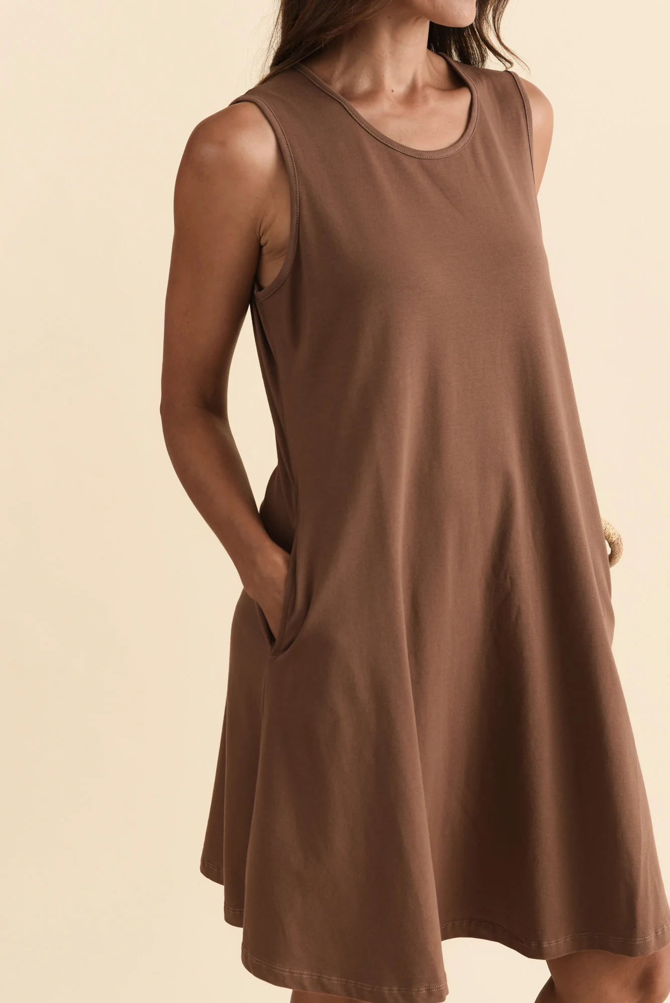 Roxanne Chocolate Swing Dress - Image 6