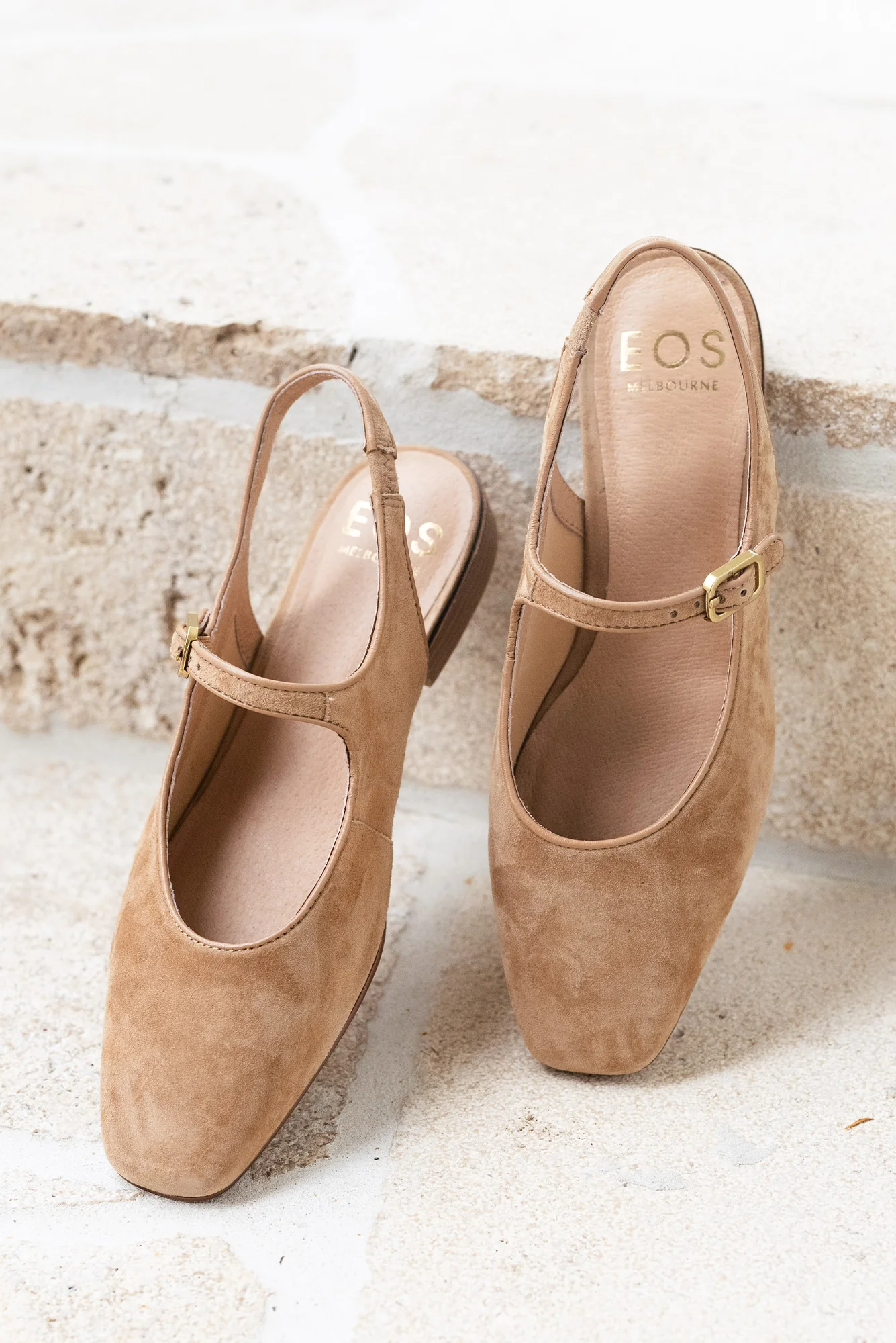 Sophina Camel Suede Slingback Mule - Image 2