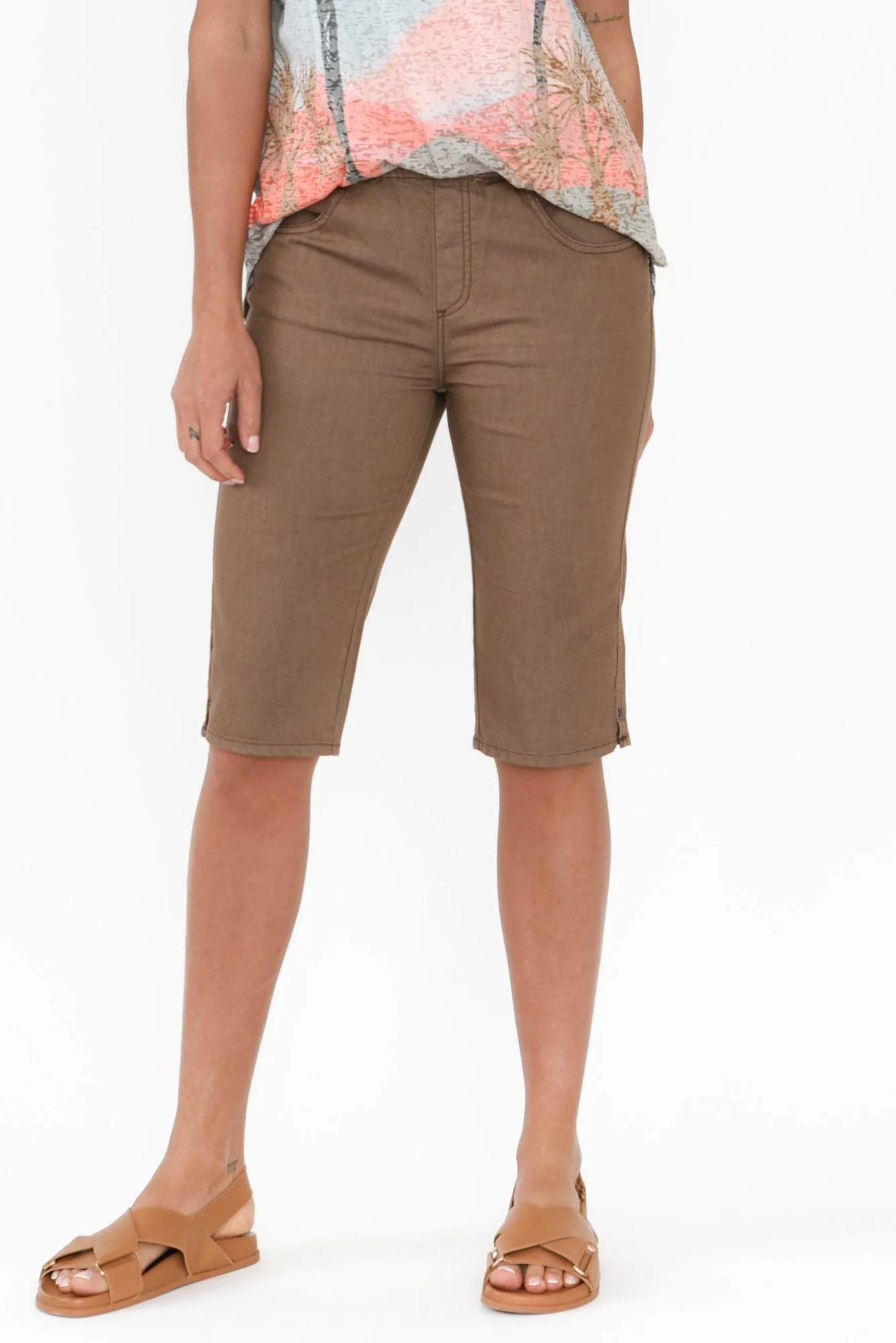 Tora Mocha Stretch Shorts - Image 2