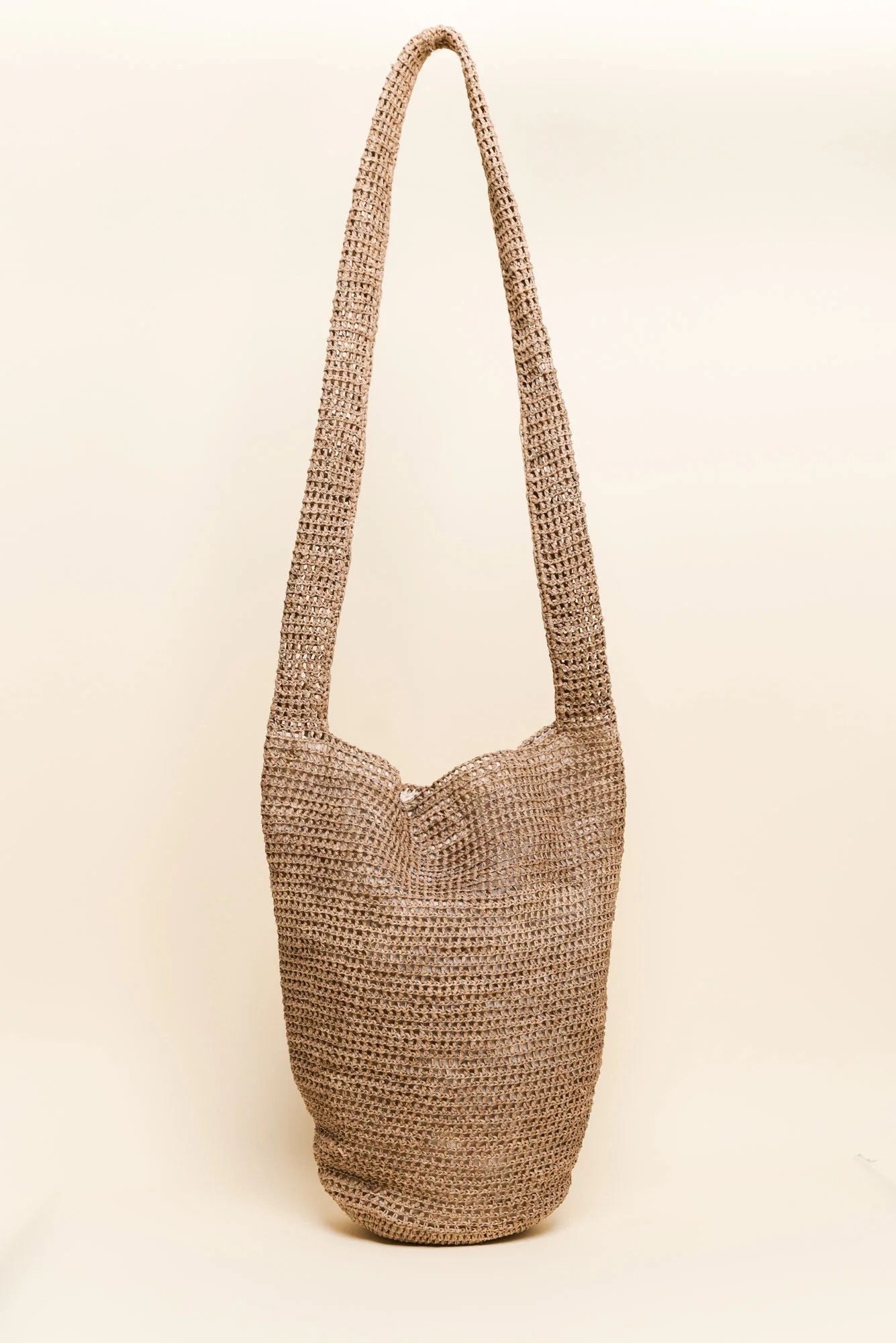 Vatania Tan Raffia Shoulder Bag