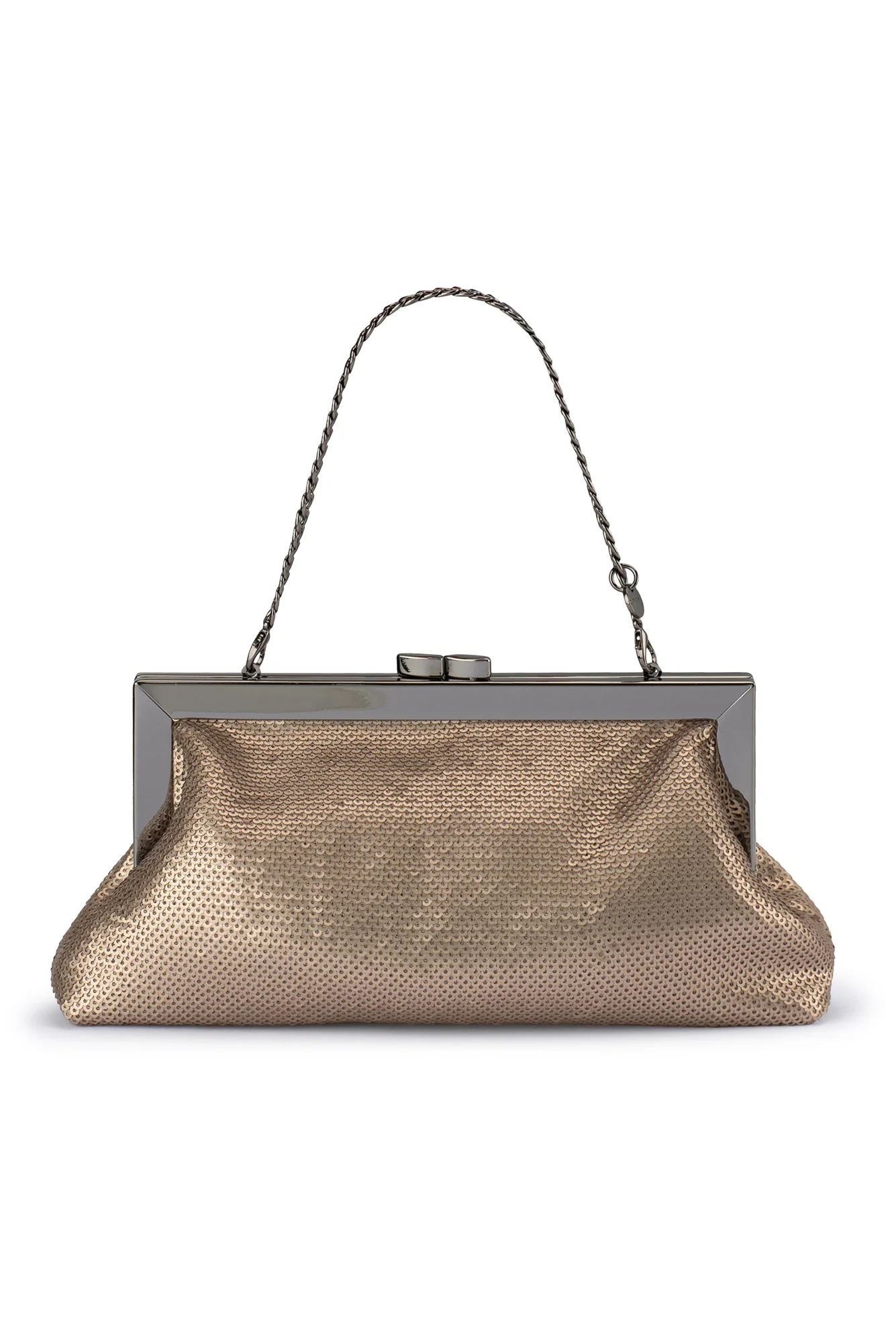 Zephyr Champagne Sequin Clutch - Image 4