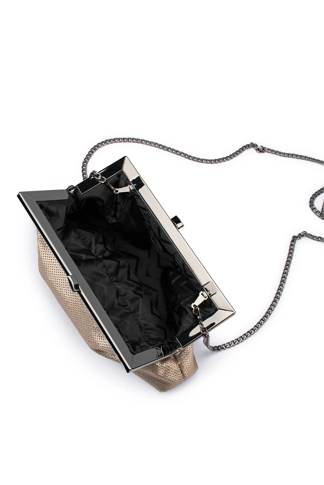 Zephyr Champagne Sequin Clutch - Image 7